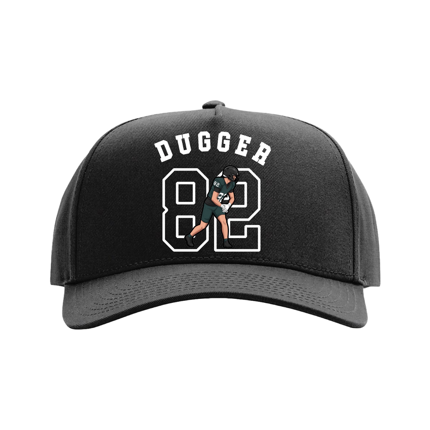 Full Fabric Five-Panel Champ Cap — Shirsey Arch in Black