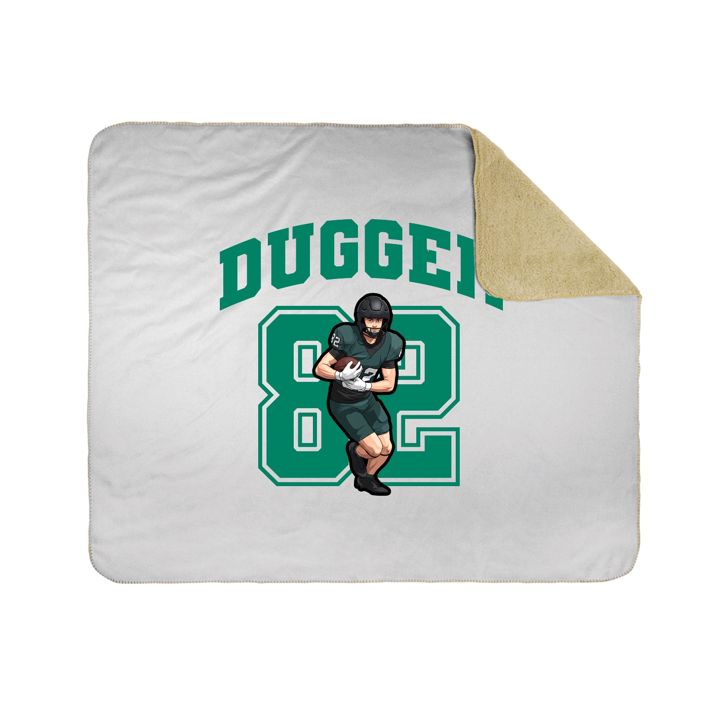Throw Blanket — Number in White