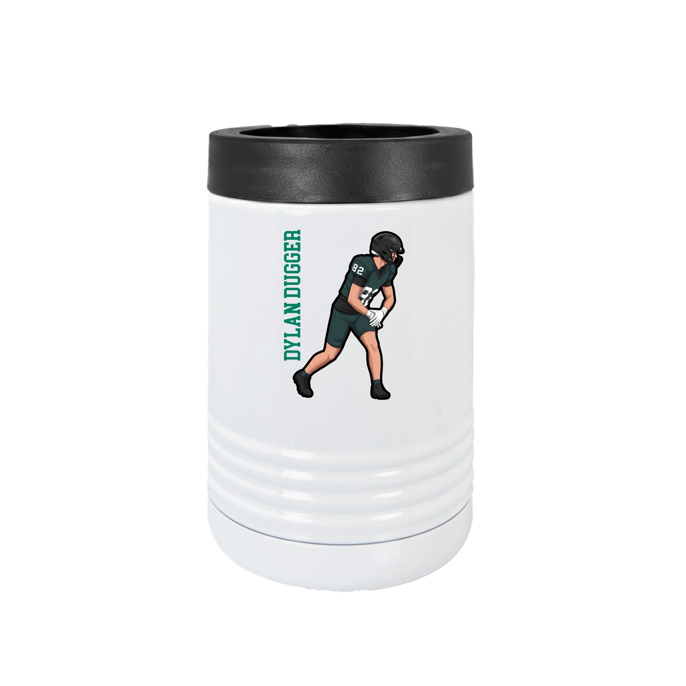 Beverage Holder — Name Vertical in White