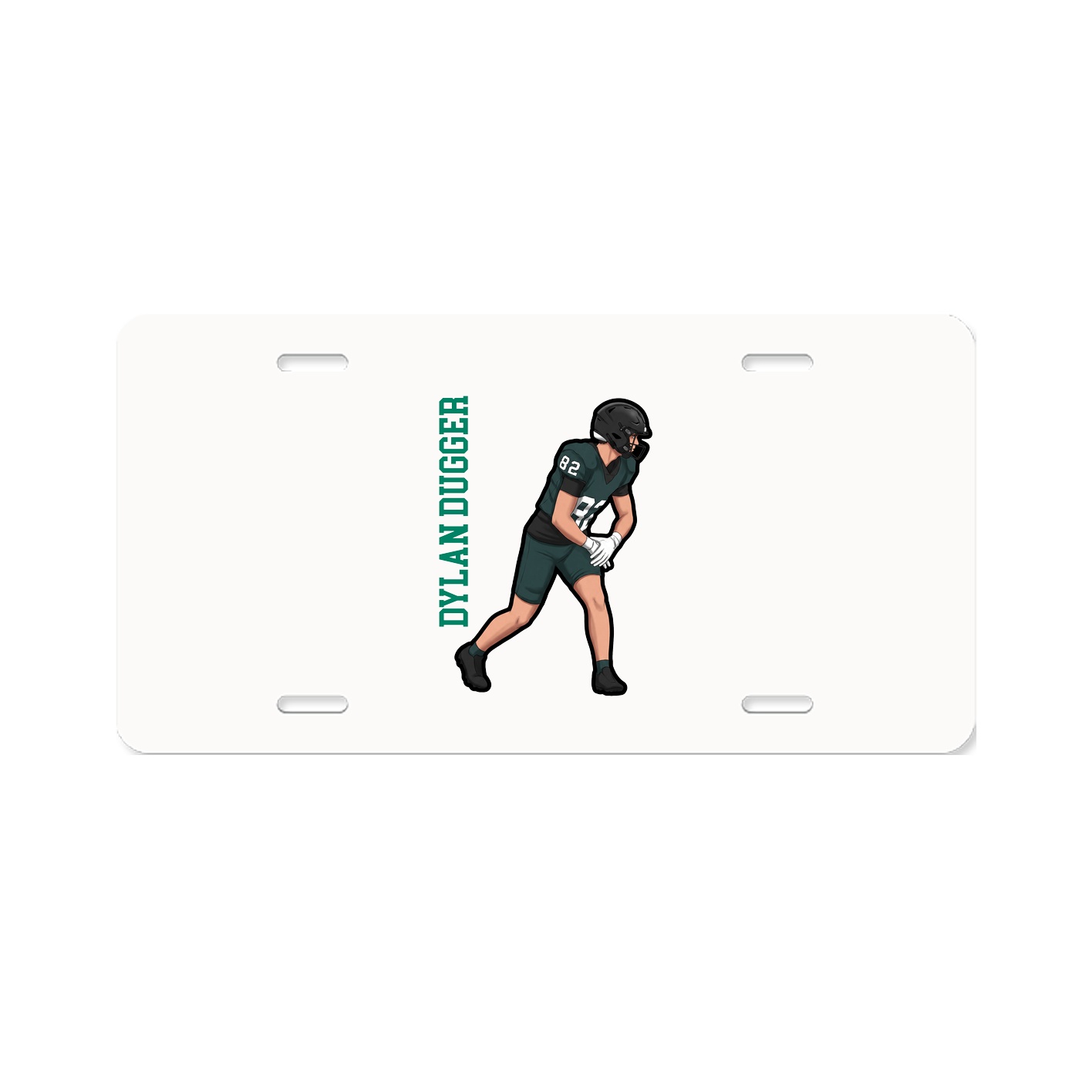 License Plate — Name Vertical in Classic