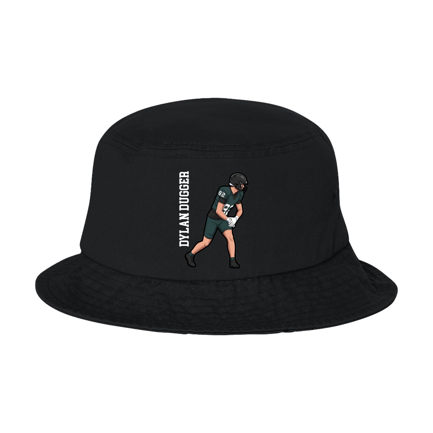 Bucket Cap — Name Vertical in Black