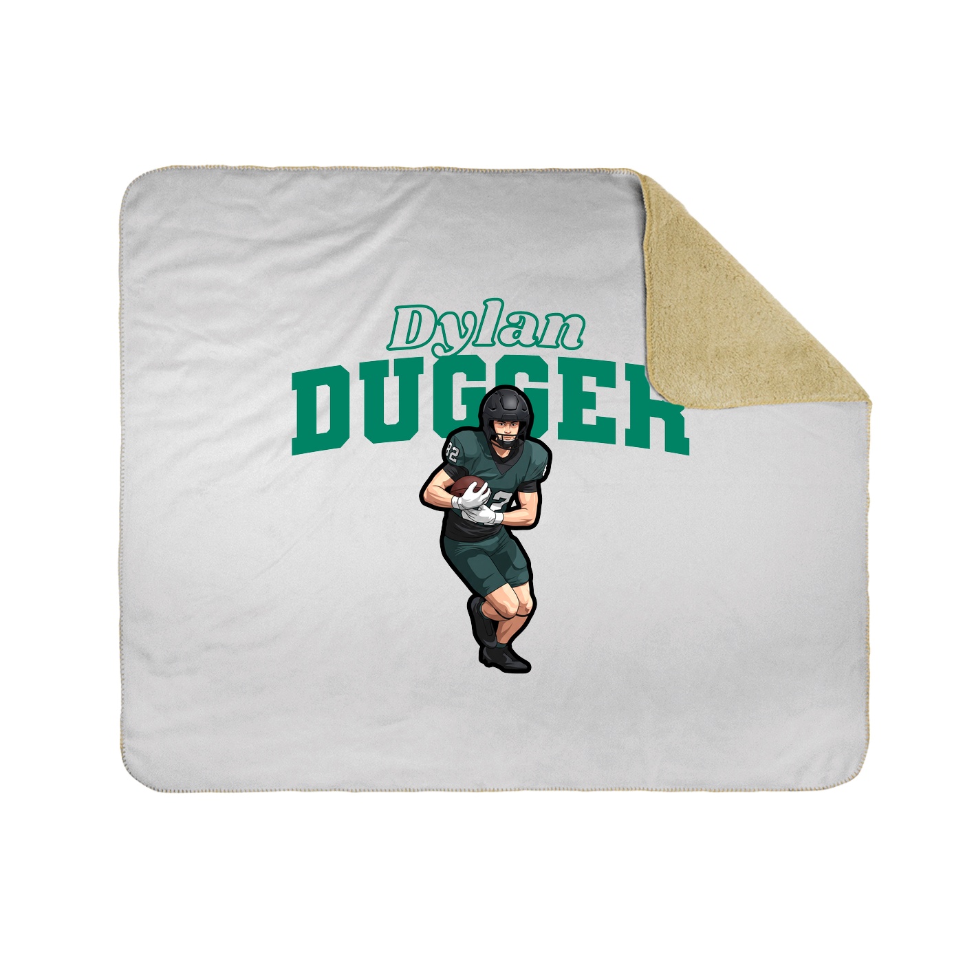 Throw Blanket — Name Arch in White