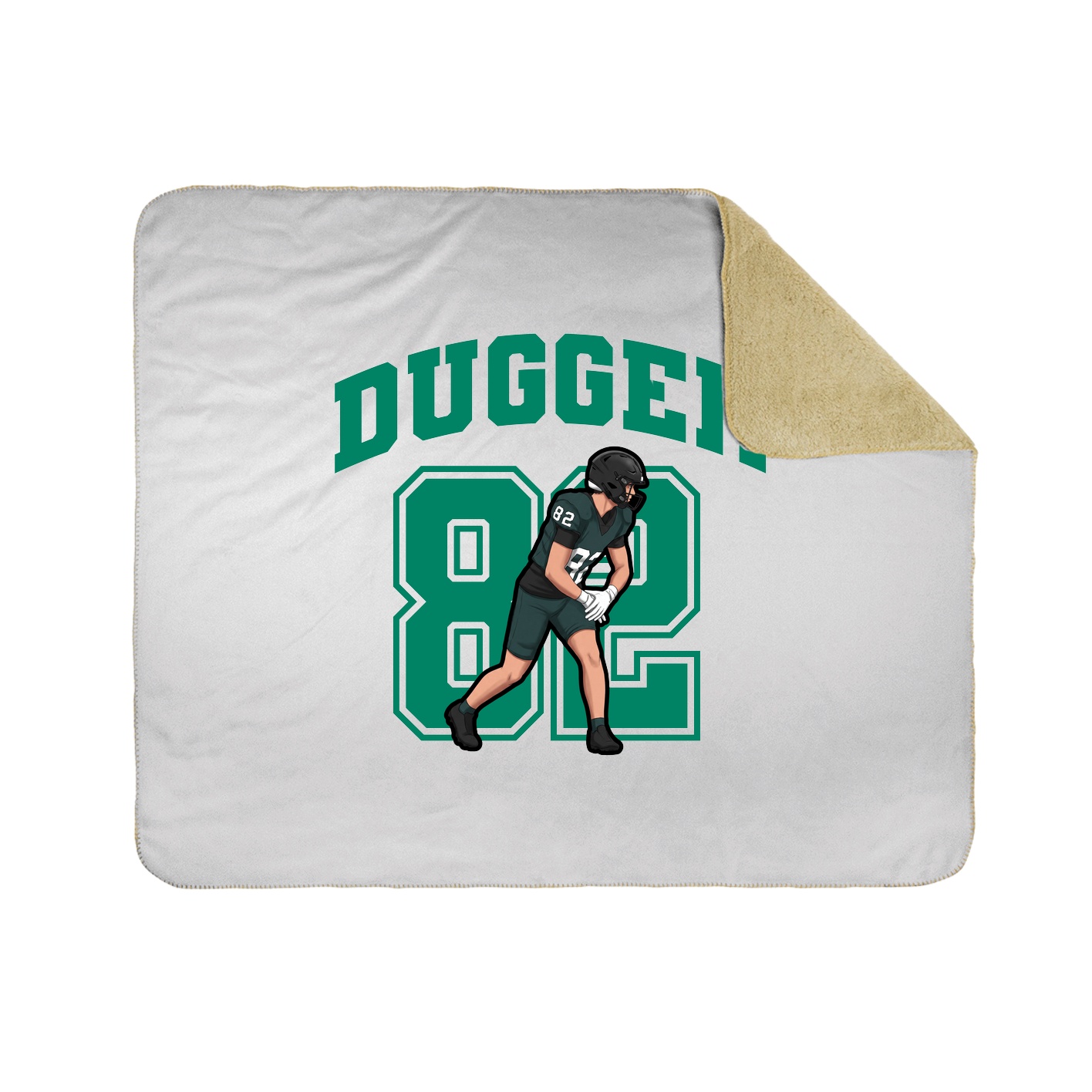 Throw Blanket — Number in White