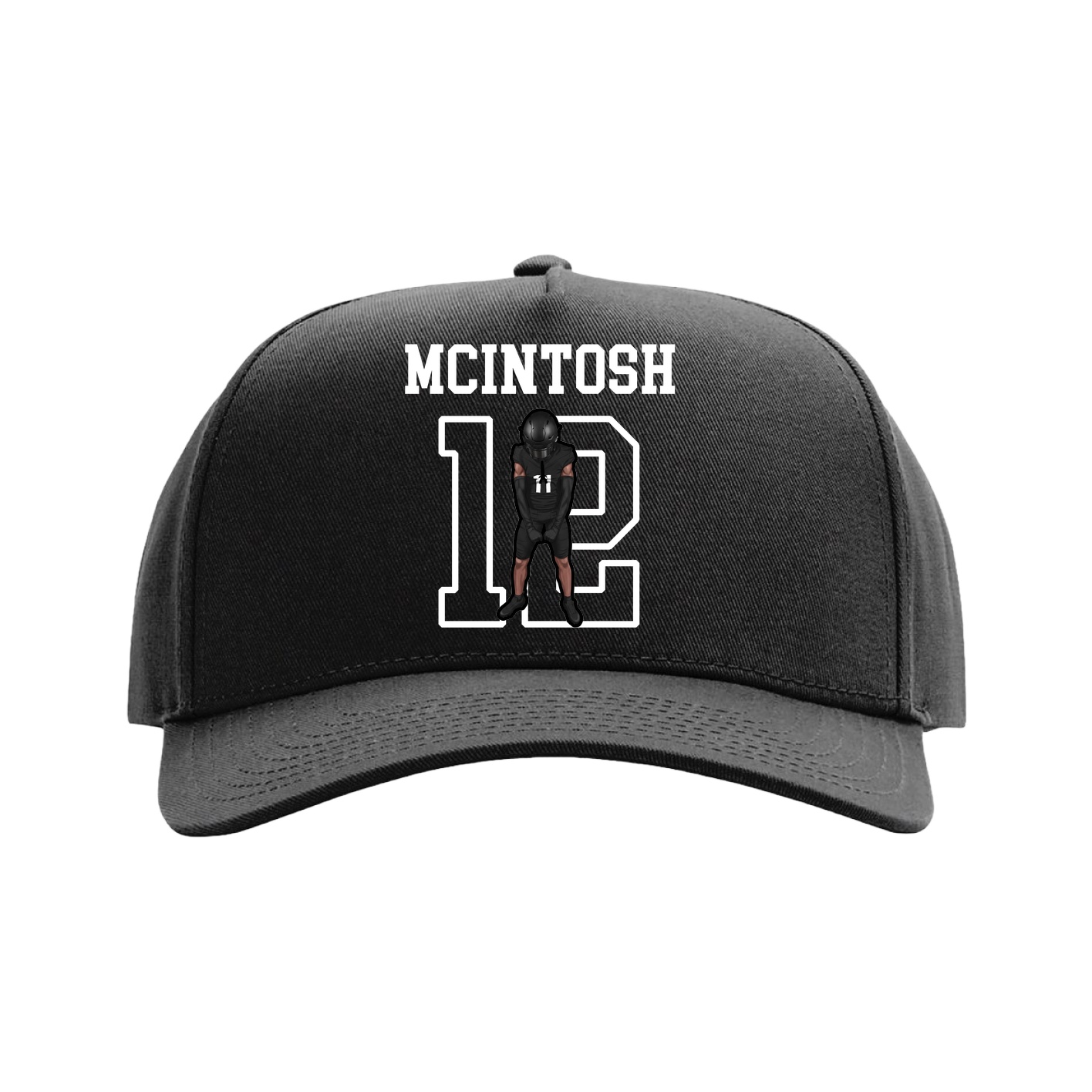 Full Fabric Five-Panel Champ Cap — Shirsey in Black