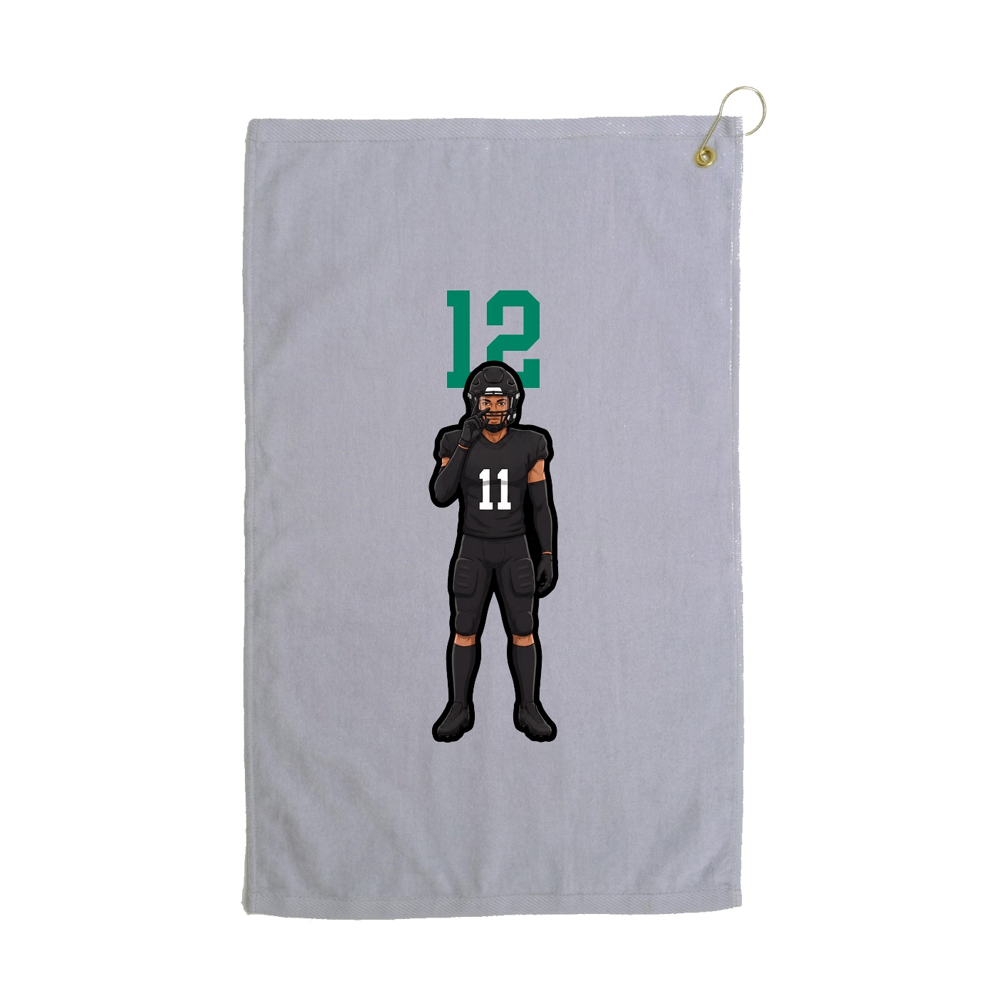 Golf Towel — Number Top in Grey