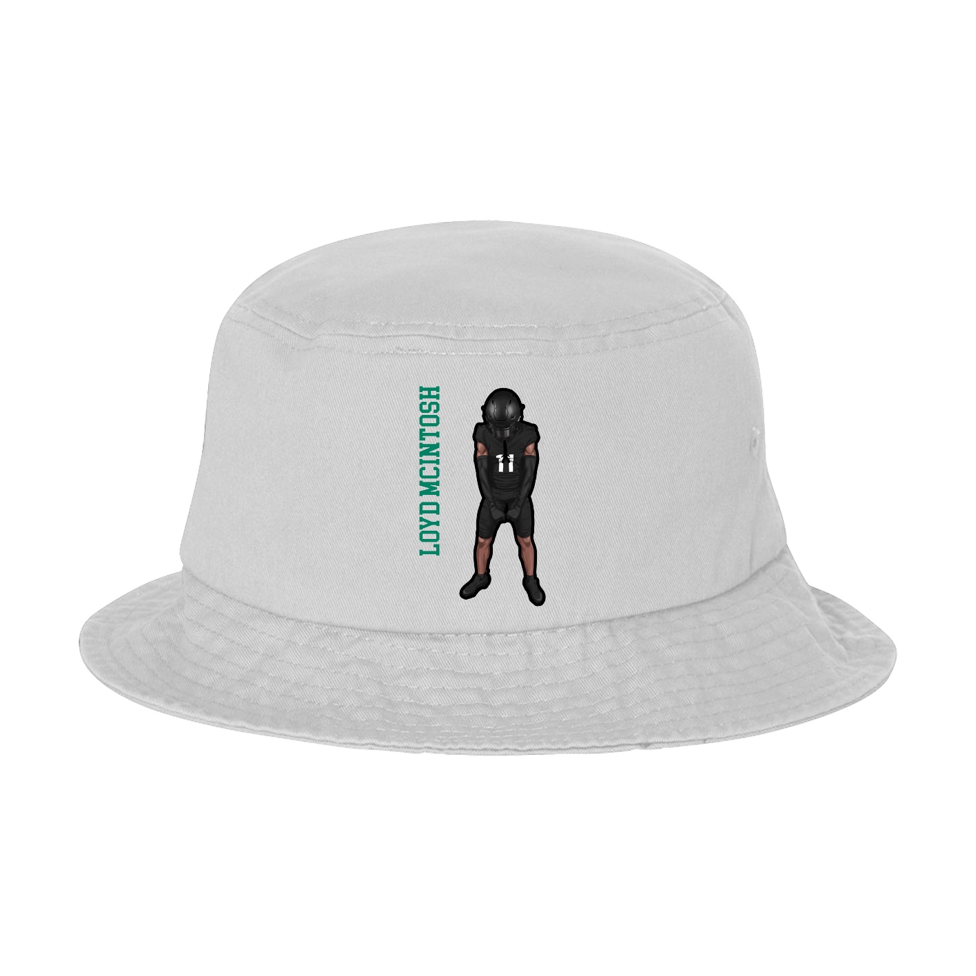 Bucket Cap — Name Vertical in White