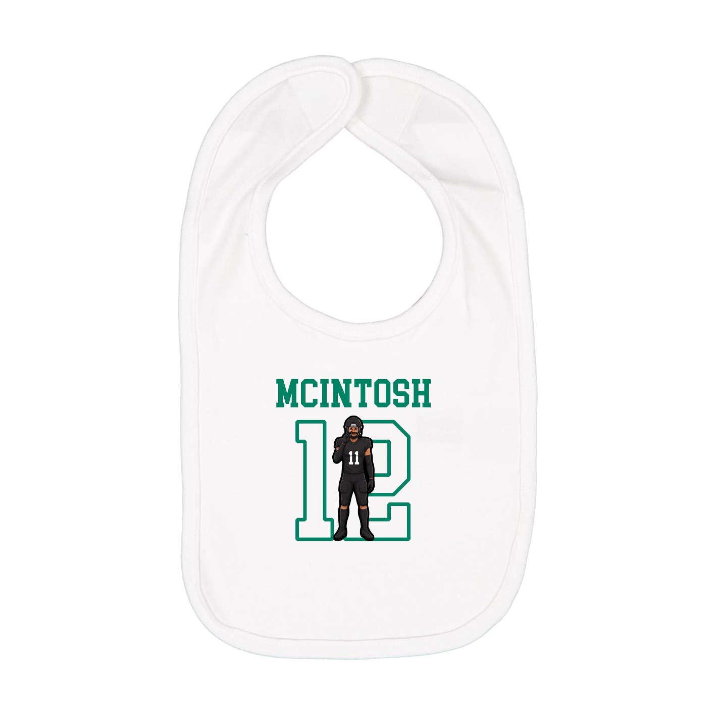 Infant Bib — Shirsey in White