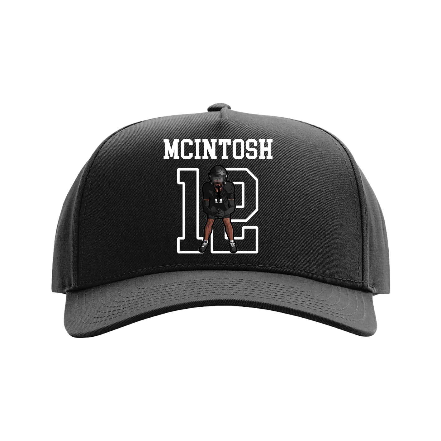 Full Fabric Five-Panel Champ Cap — Shirsey in Black