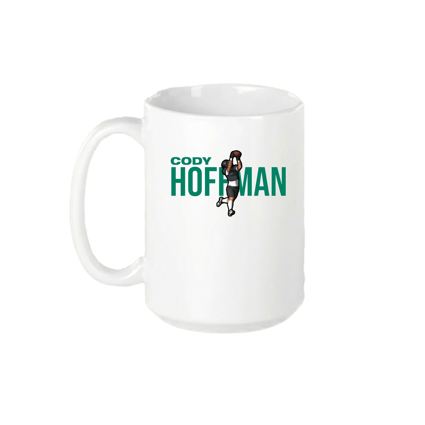 15oz Coffee Mug — Player Name in White