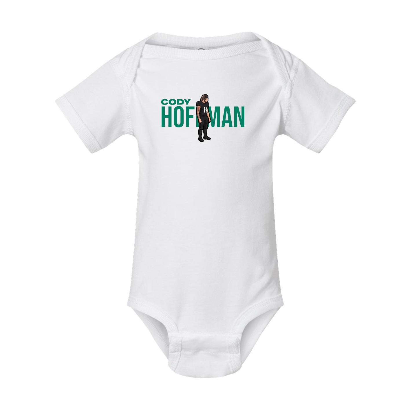 Baby Onesie — Player Name in White