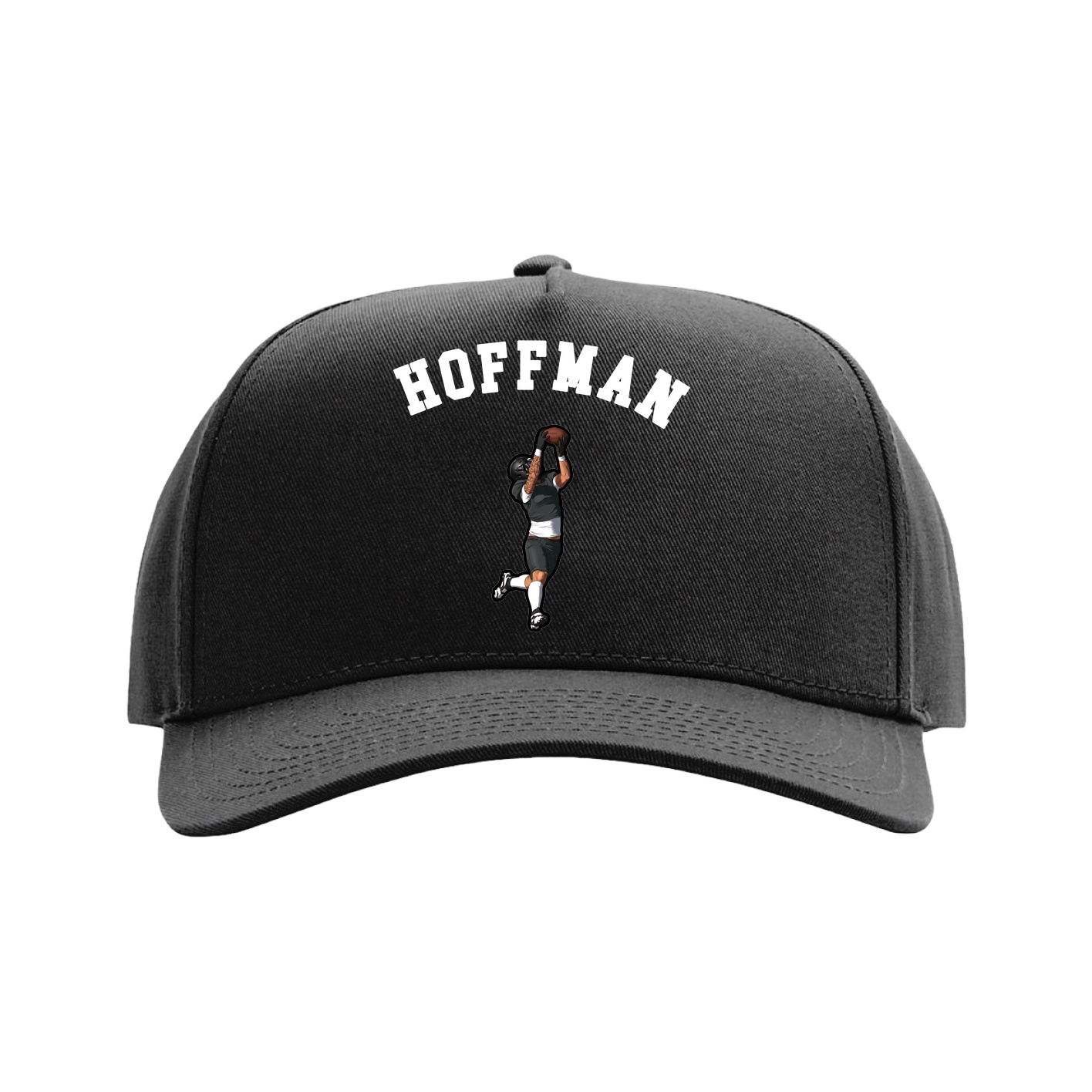 Full Fabric Five-Panel Champ Cap — Shirsey Arch in Black