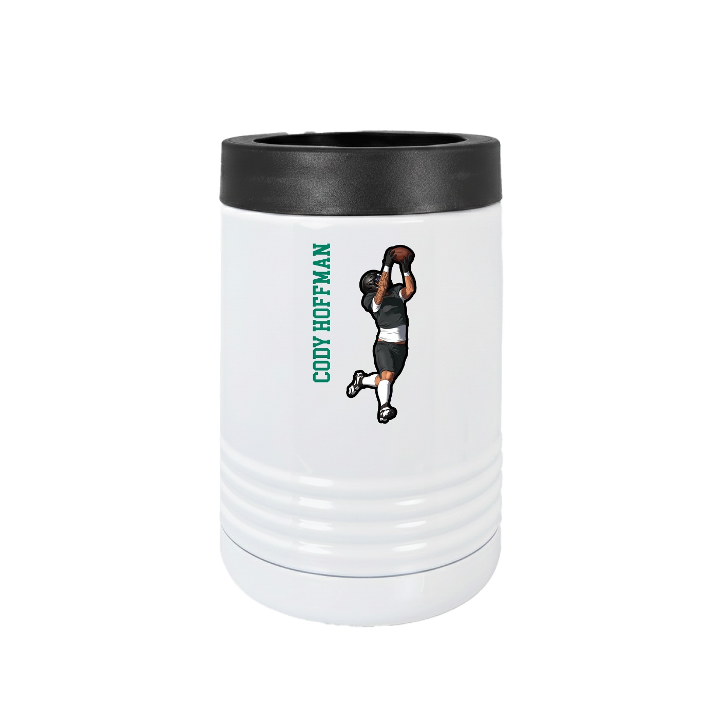 Beverage Holder — Name Vertical in White