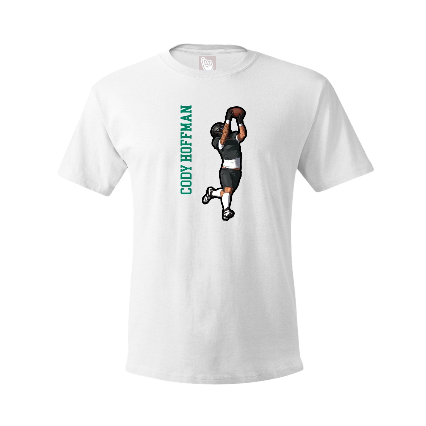 Tee — Name Vertical in White
