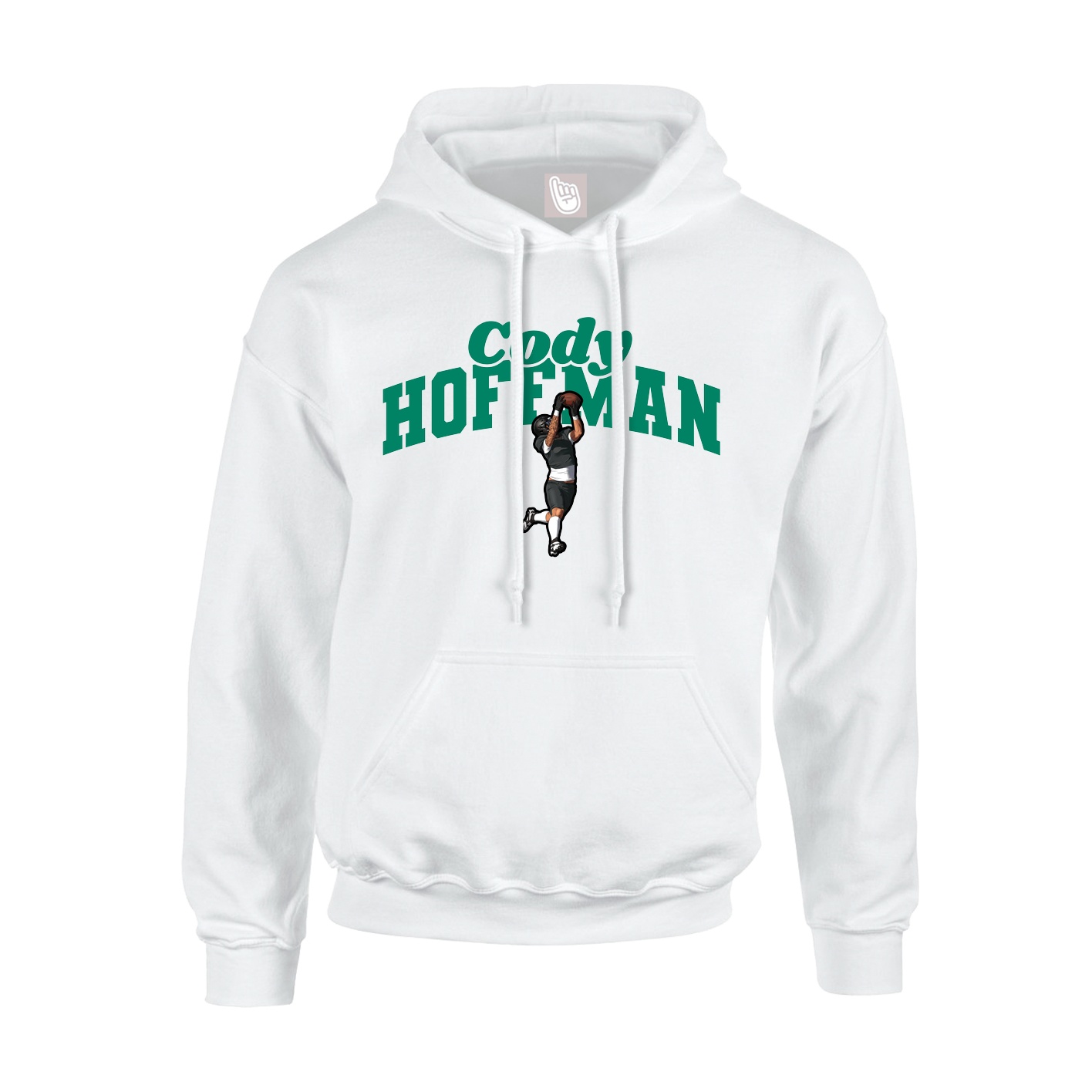 Hoodie — Signature Arch in White