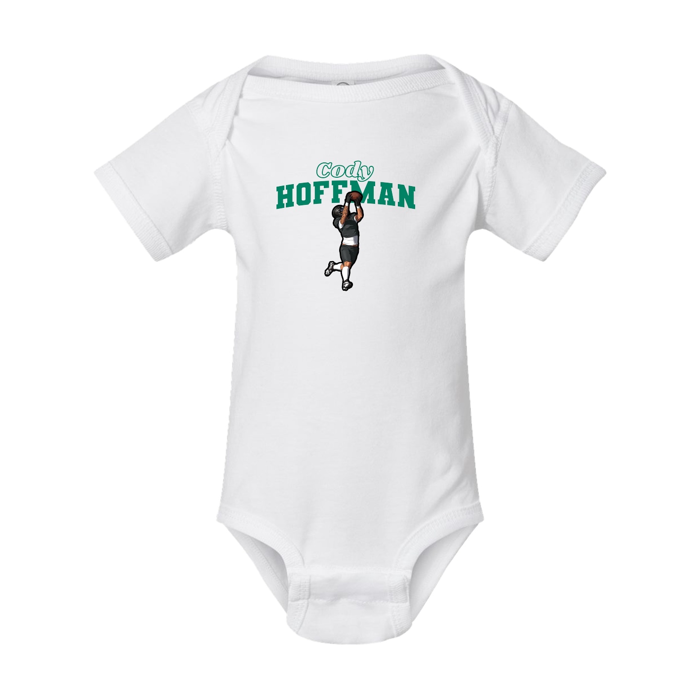 Baby Onesie — Name Arch in White