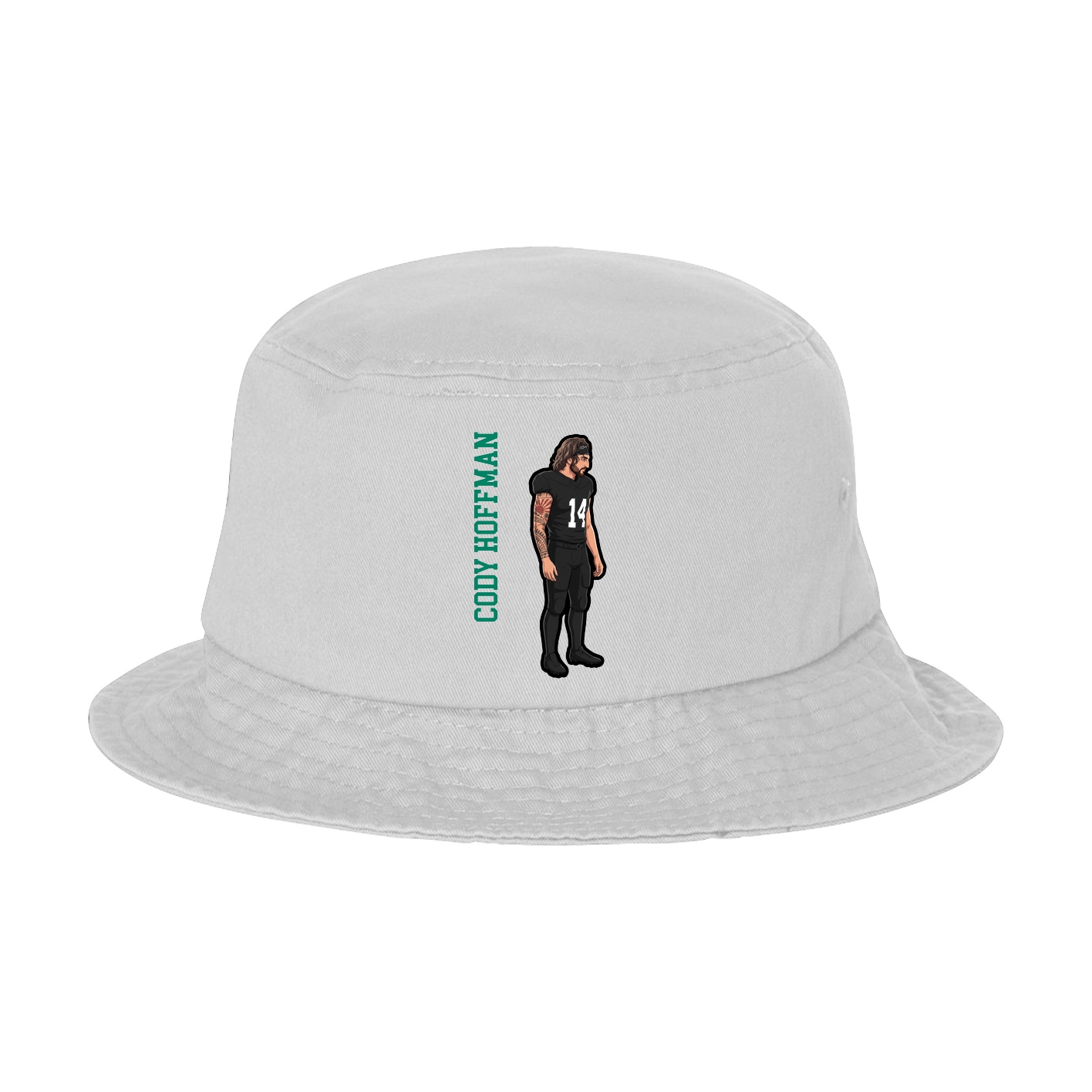 Bucket Cap — Name Vertical in White