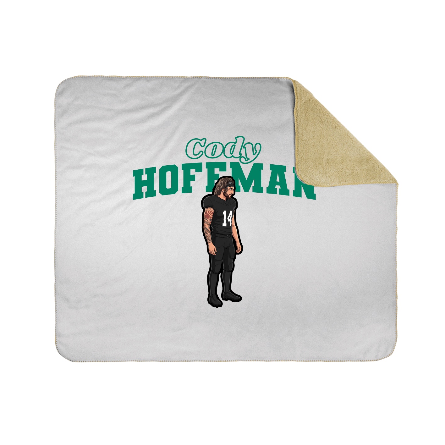 Throw Blanket — Name Arch in White