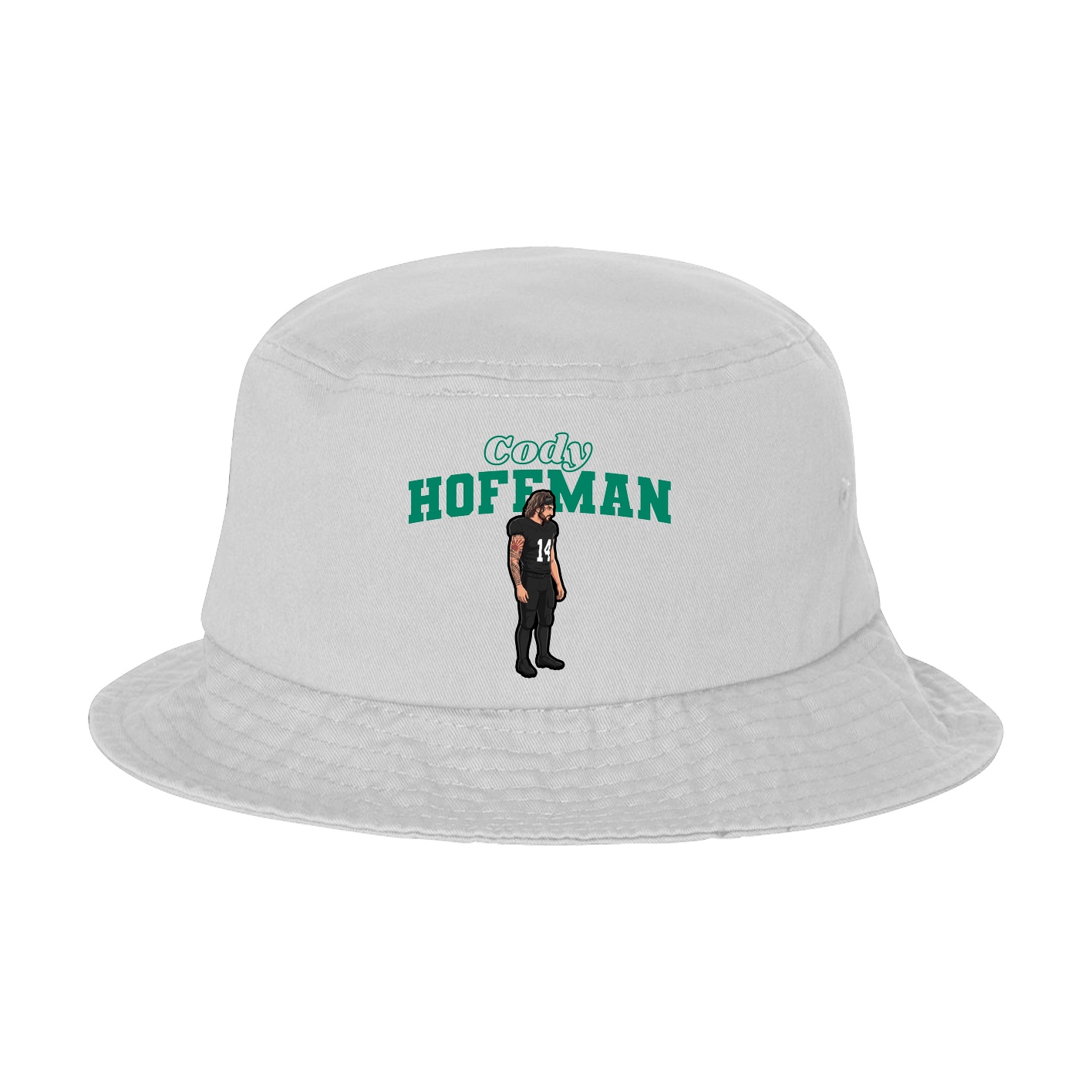 Bucket Cap — Name Arch in White