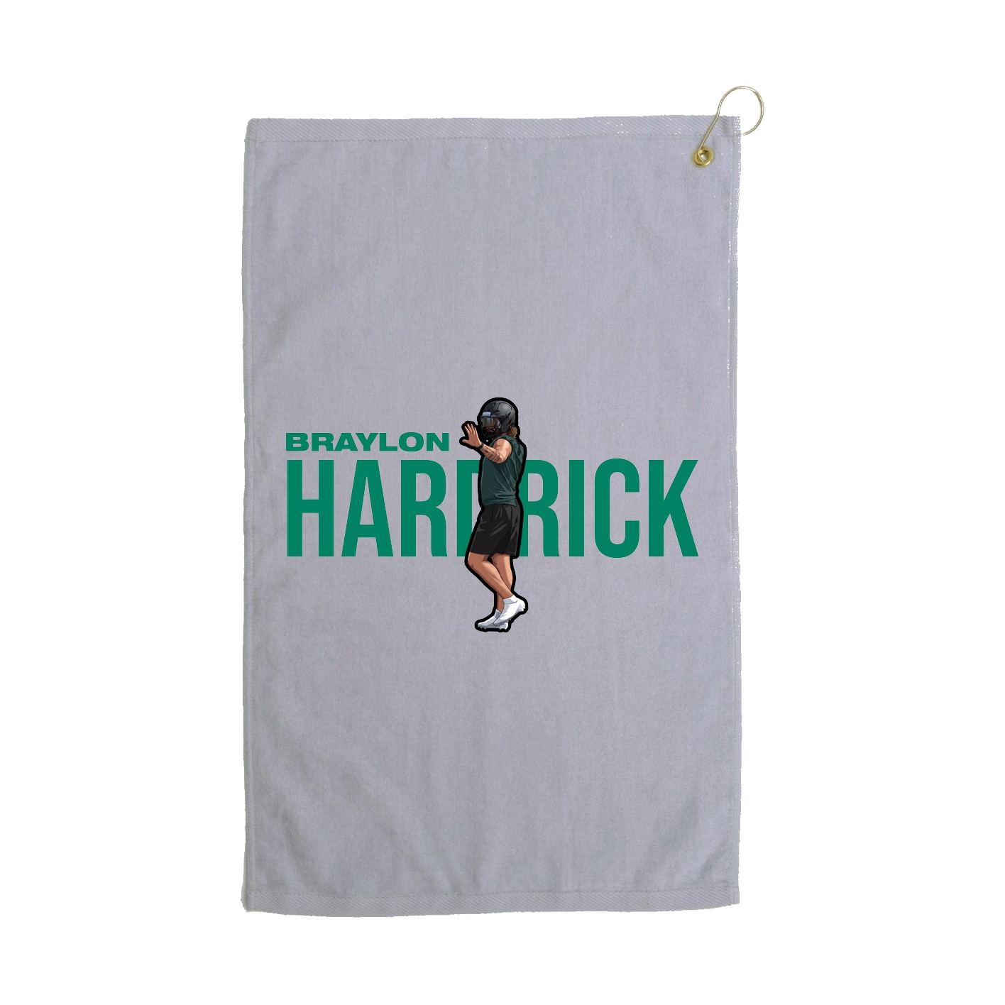 Golf Towel — Player Name in Grey