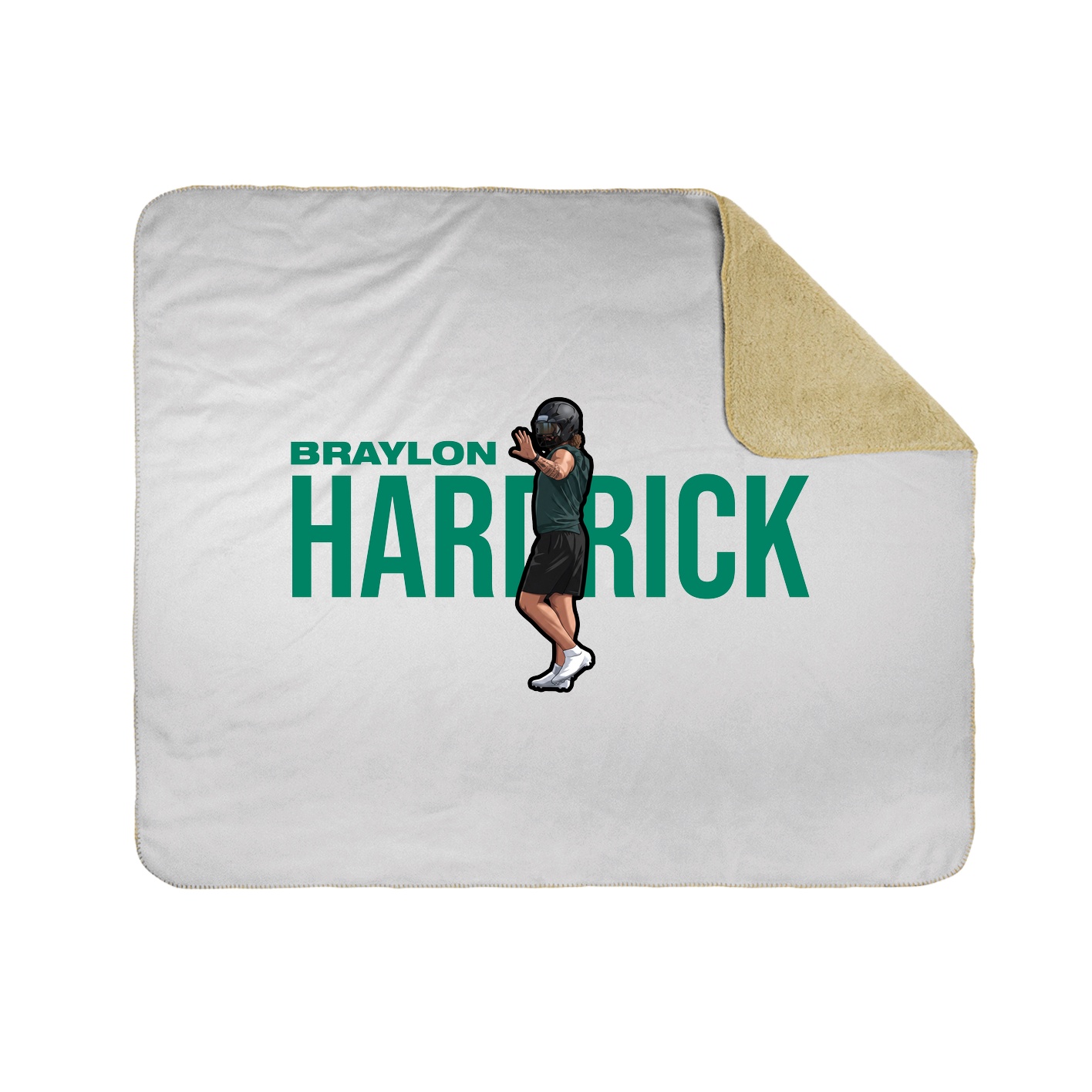 Throw Blanket — Player Name in White