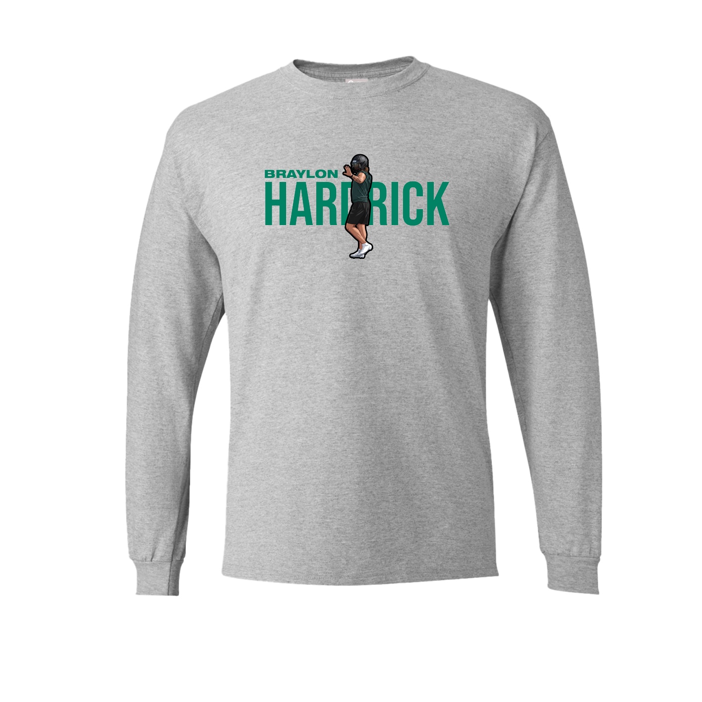 Long Sleeve Tee — Player Name in Grey