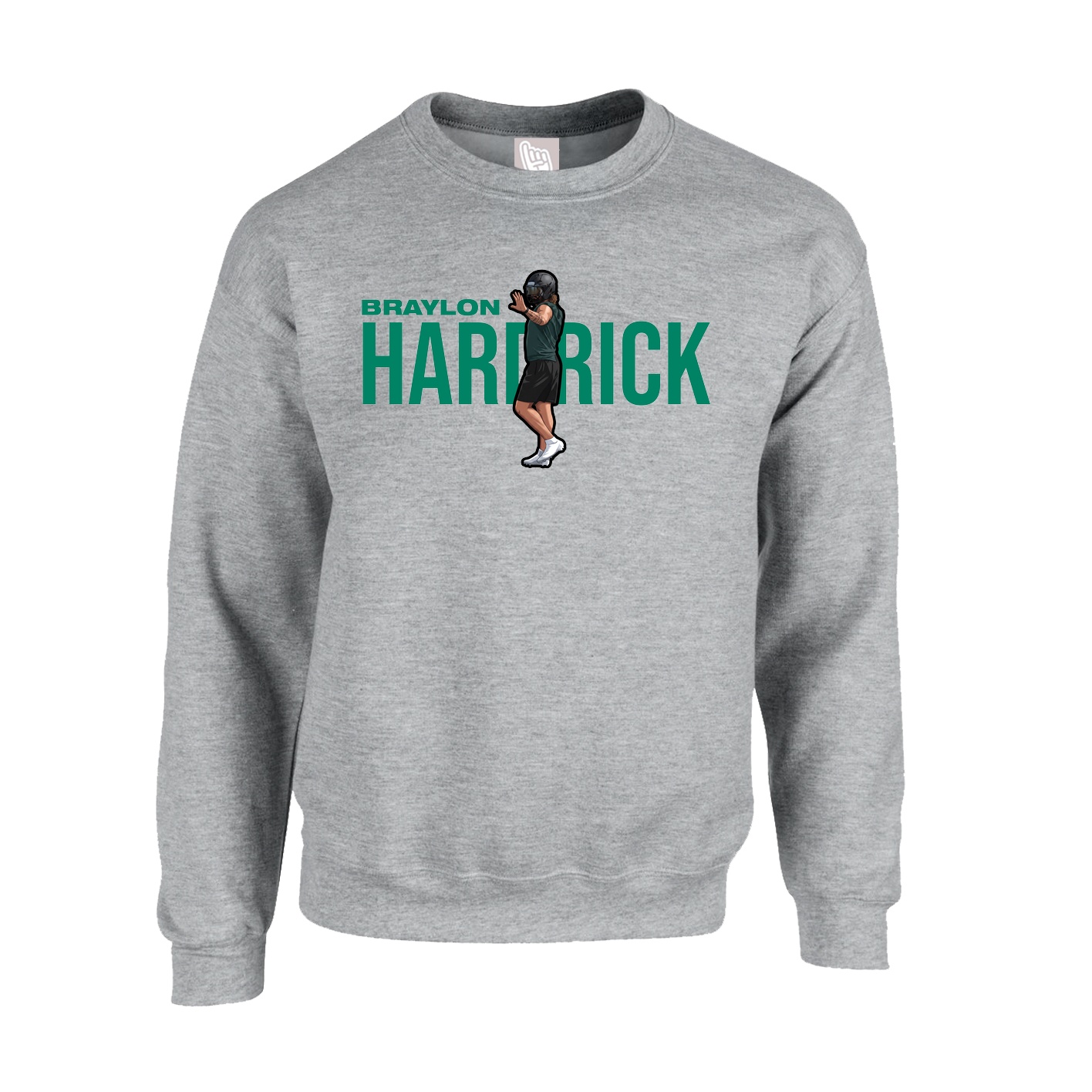 Fleece Crew — Player Name in Grey