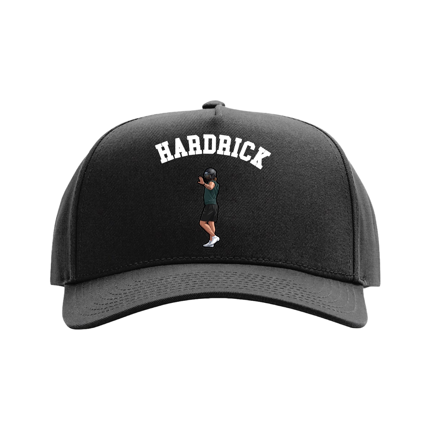 Full Fabric Five-Panel Champ Cap — Shirsey Arch in Black