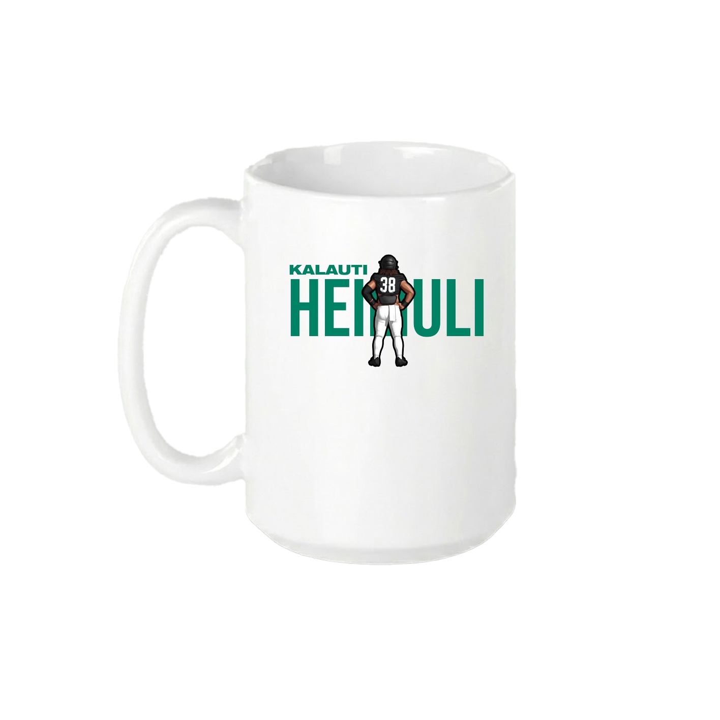 15oz Coffee Mug — Player Name in White