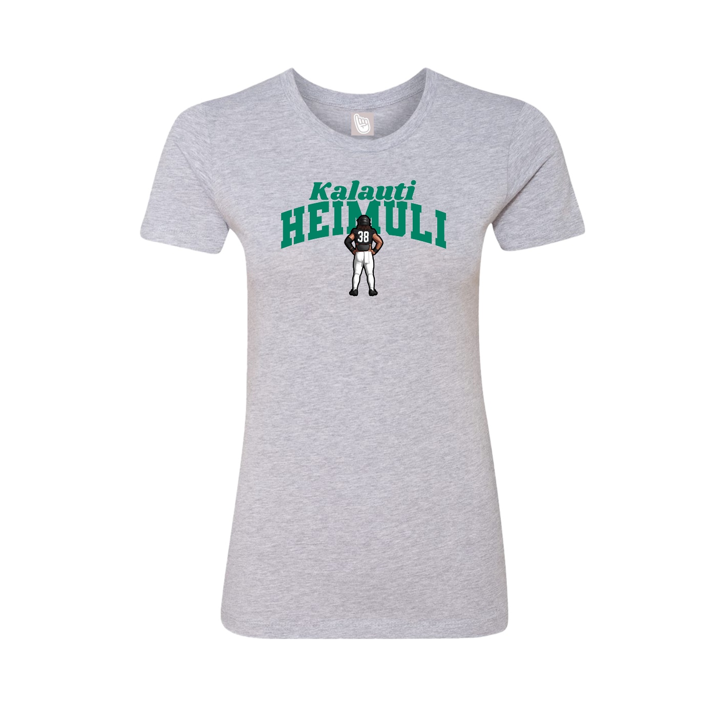 Fitted Women's Tee — Signature Arch in Grey