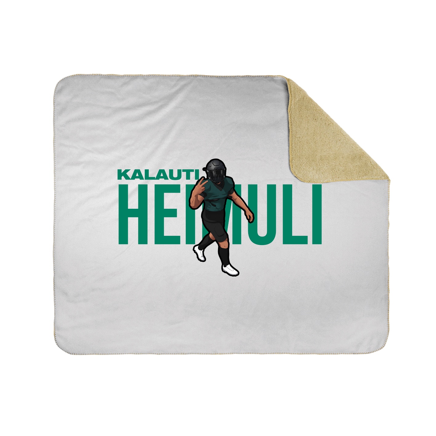 Throw Blanket — Player Name in White
