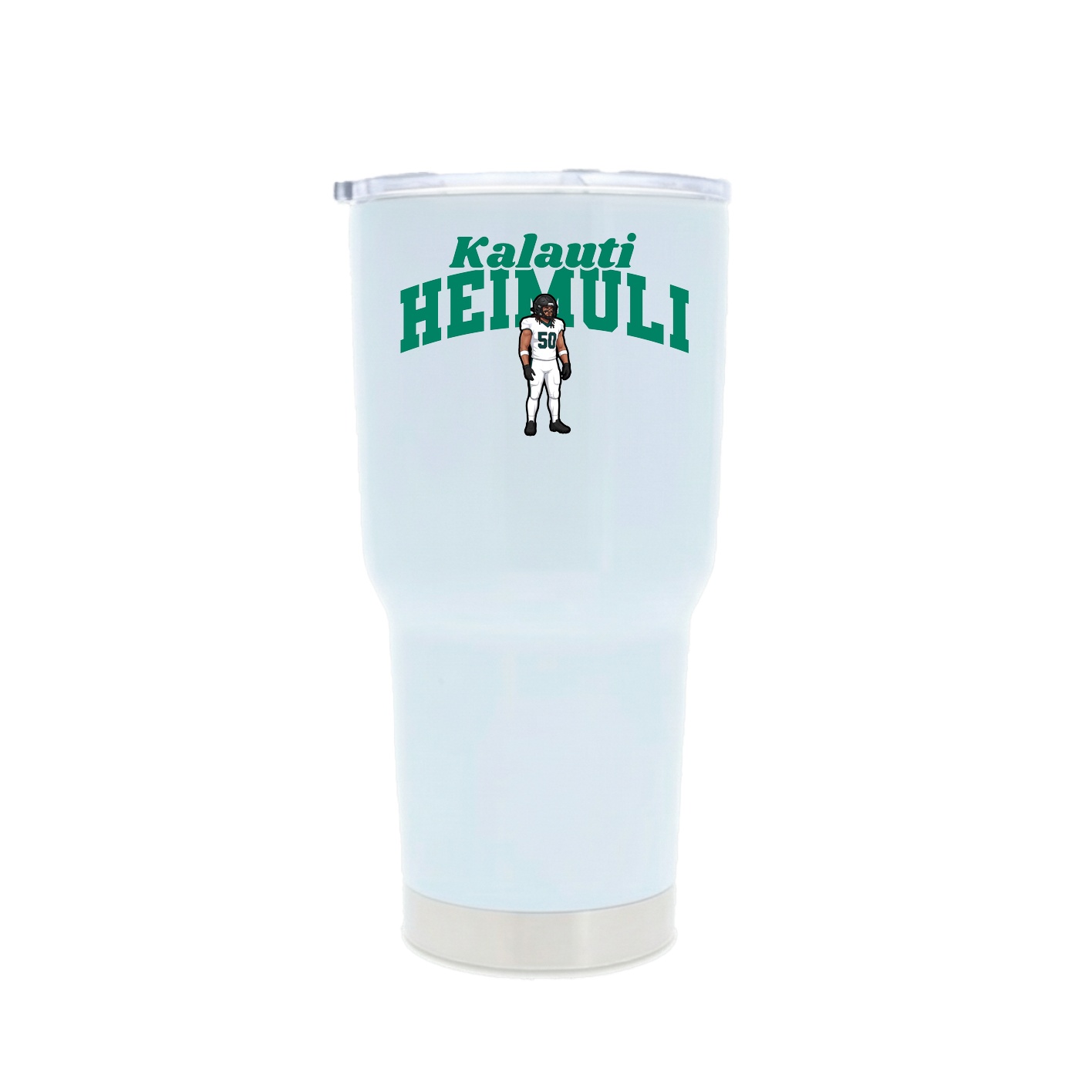 30oz Stainless Steel Tumbler — Signature Arch in White