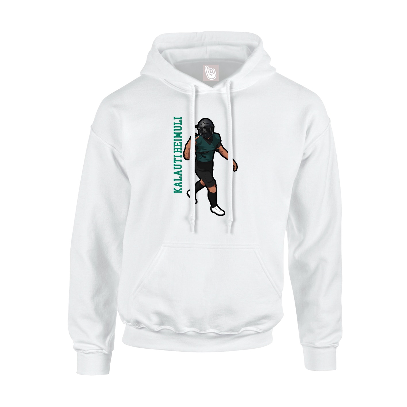 Hoodie — Name Vertical in White