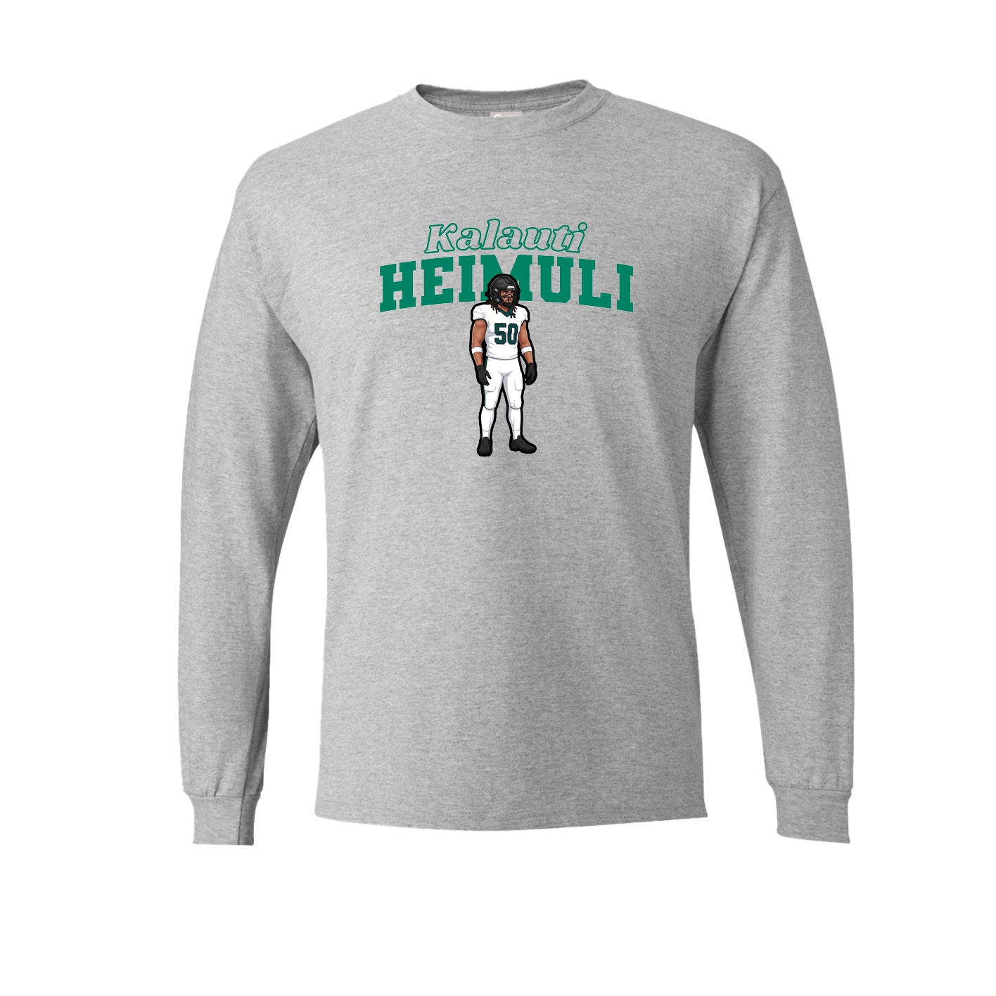 Long Sleeve Tee — Name Arch in Grey
