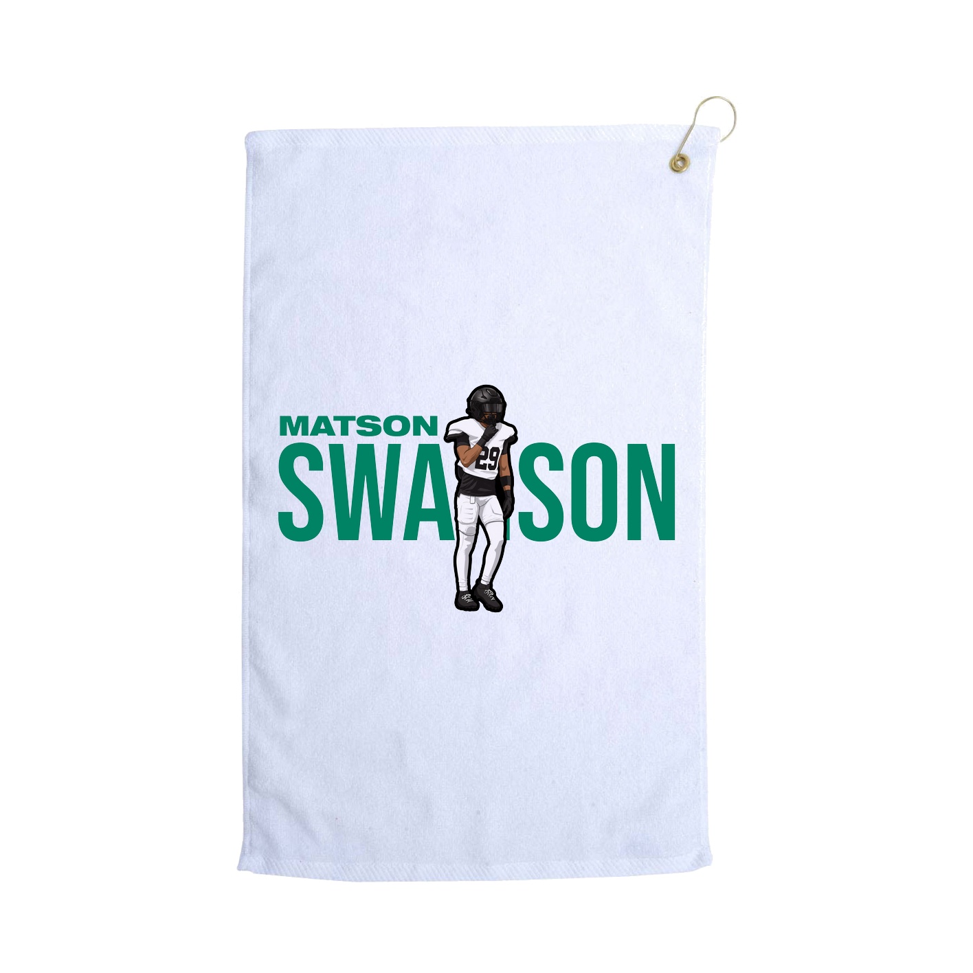 Golf Towel — Player Name in White