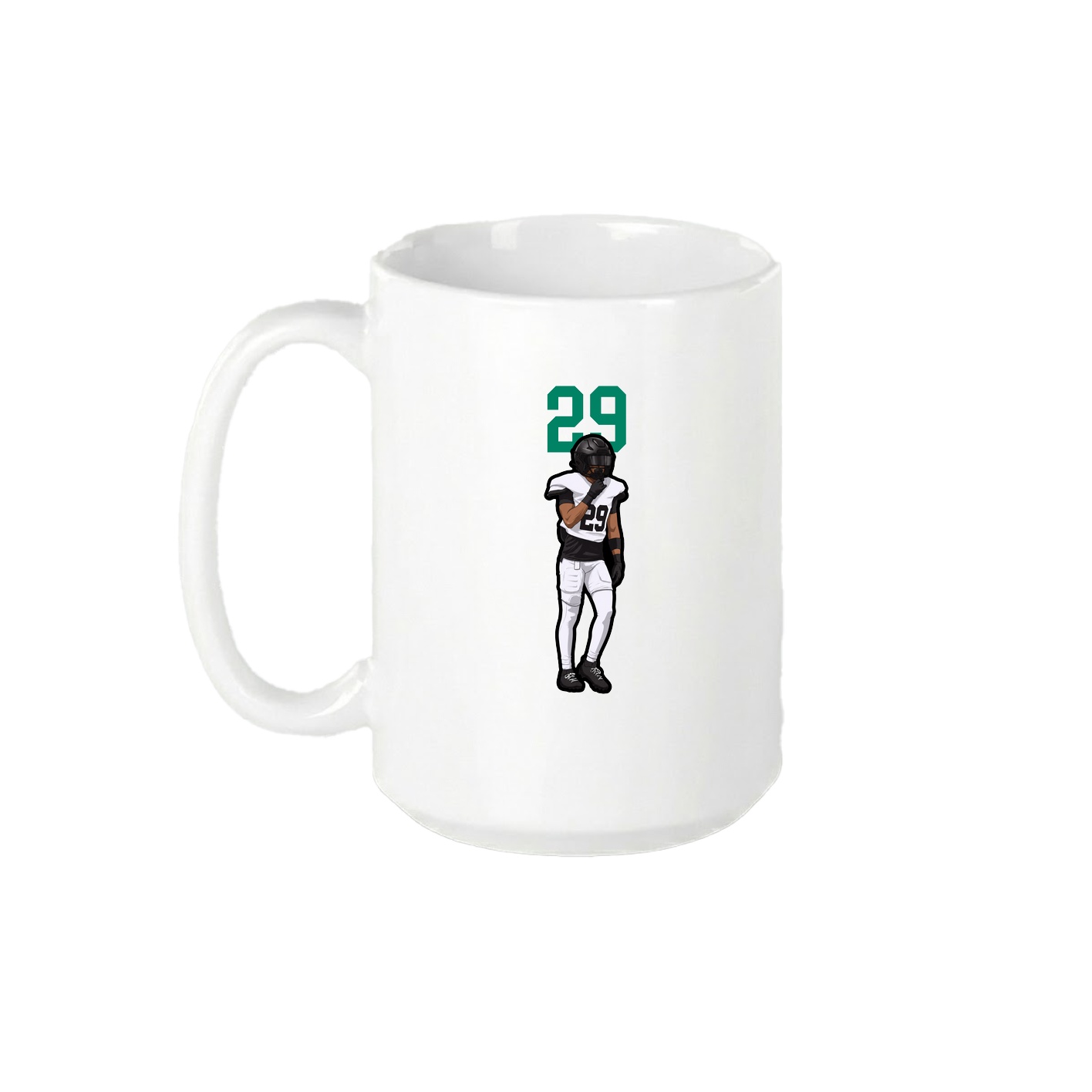 15oz Coffee Mug — Number Top in White