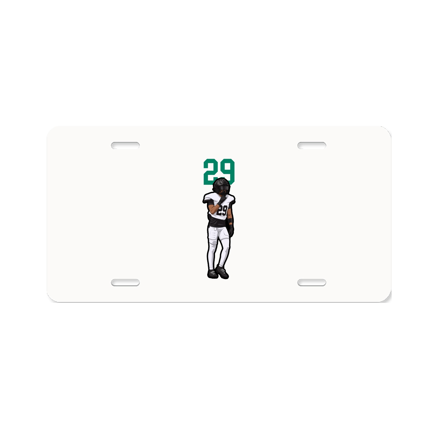 License Plate — Number Top in Classic
