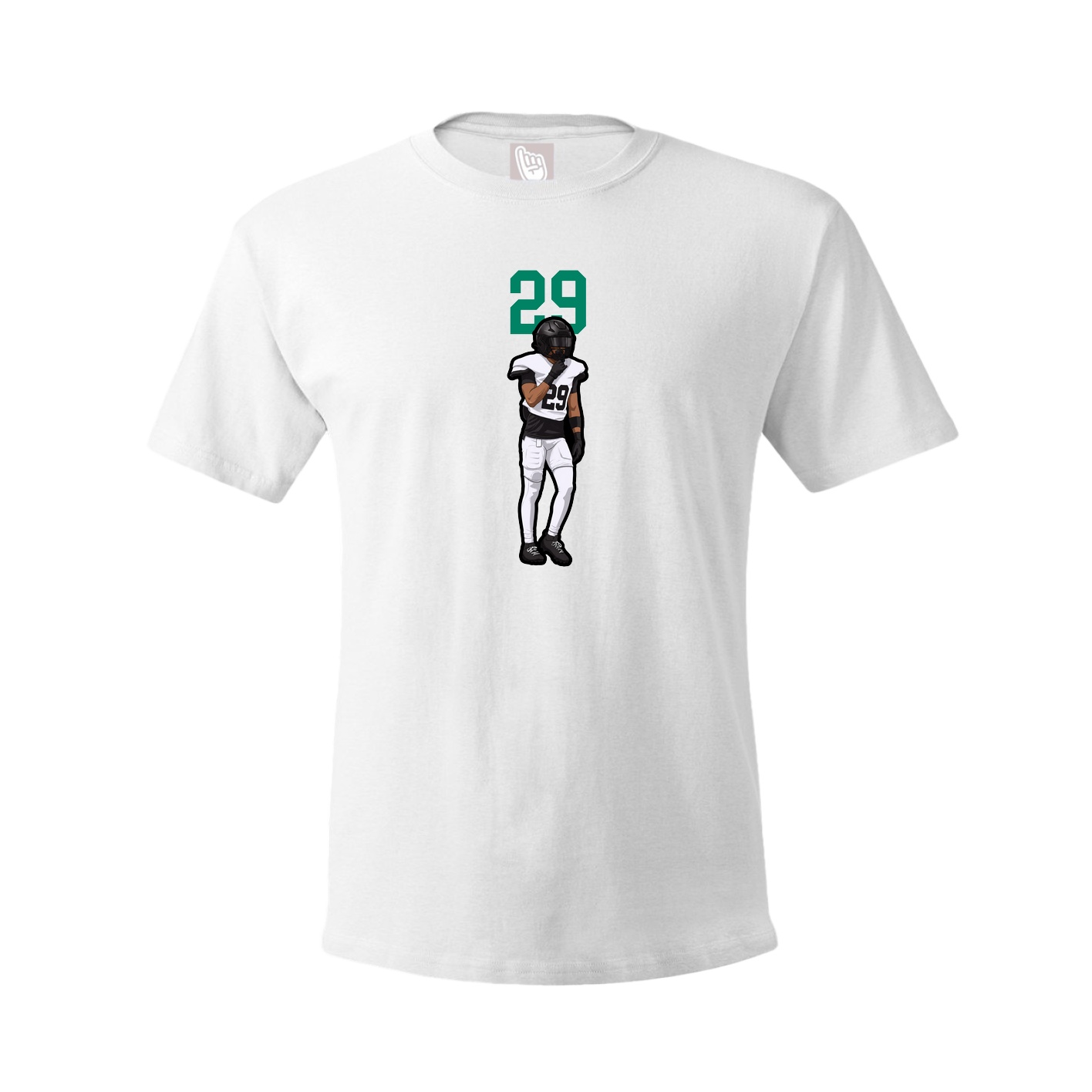 Youth Tee — Number Top in White