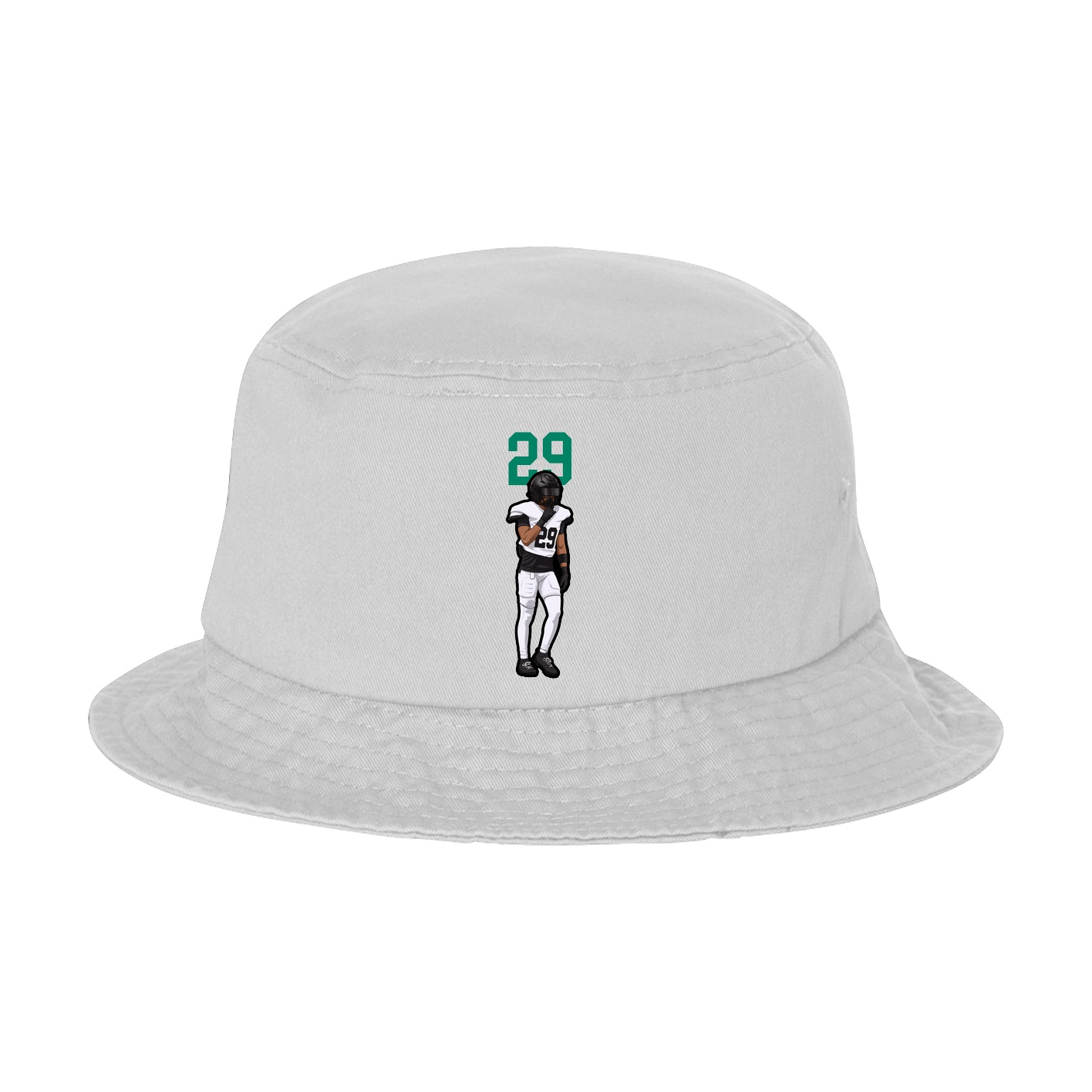 Bucket Cap — Number Top in White