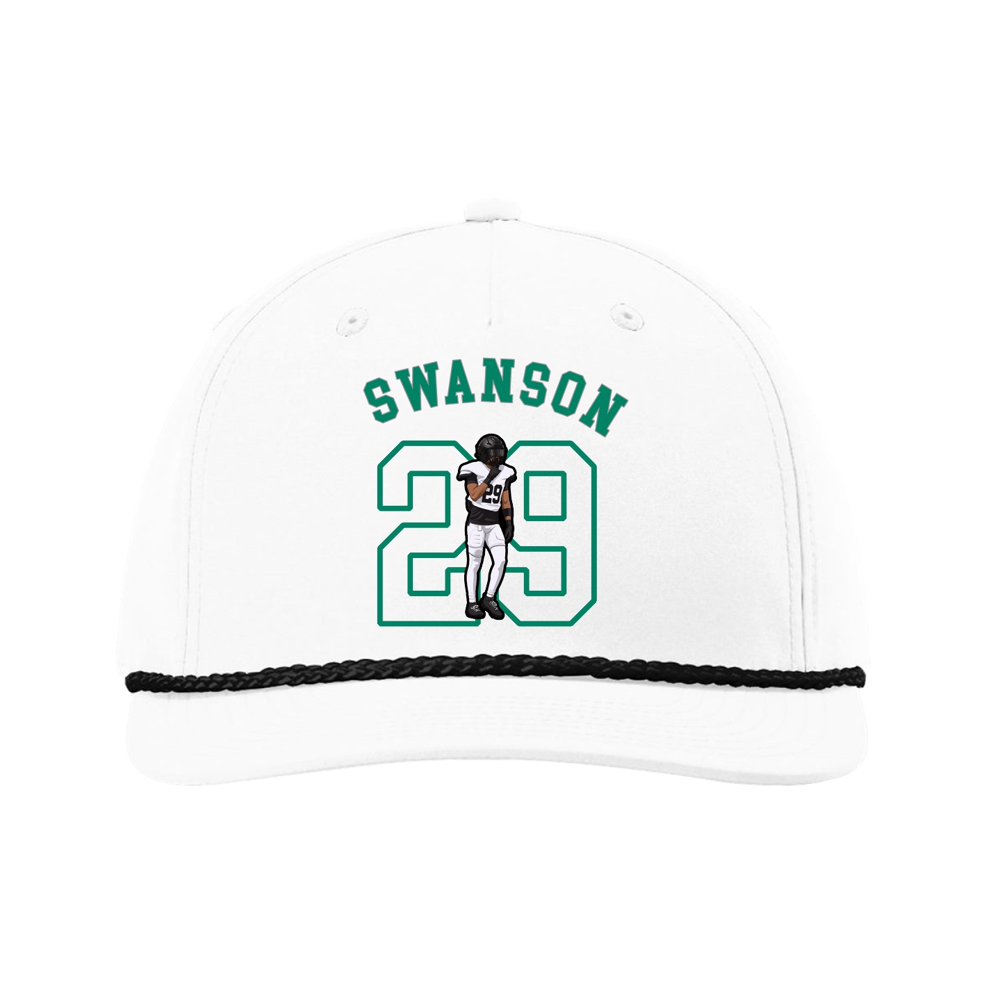 Five-Panel Classic Rope Cap — Shirsey Arch in White