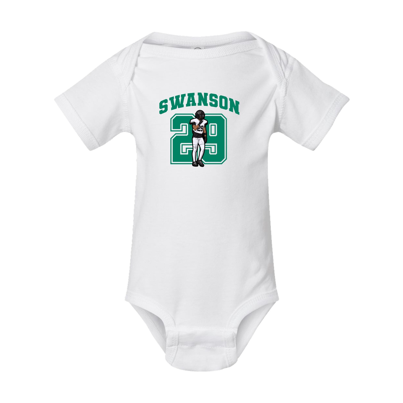 Baby Onesie — Number in White