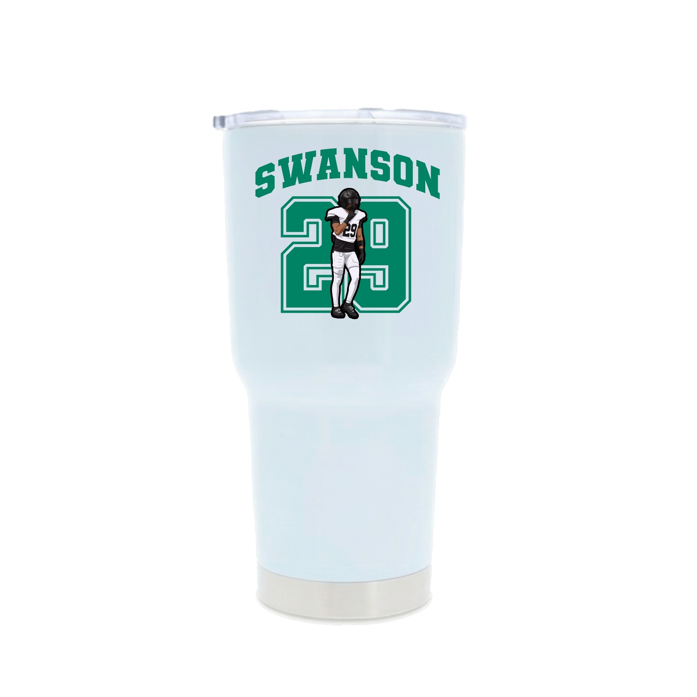 30oz Stainless Steel Tumbler — Number in White