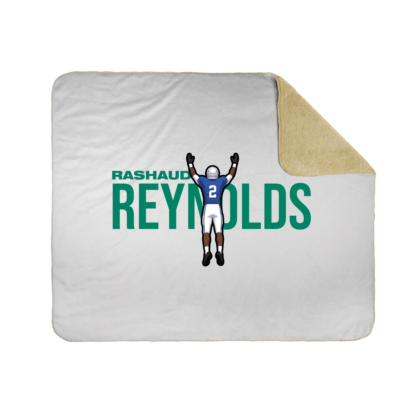 Throw Blanket — Player Name in White