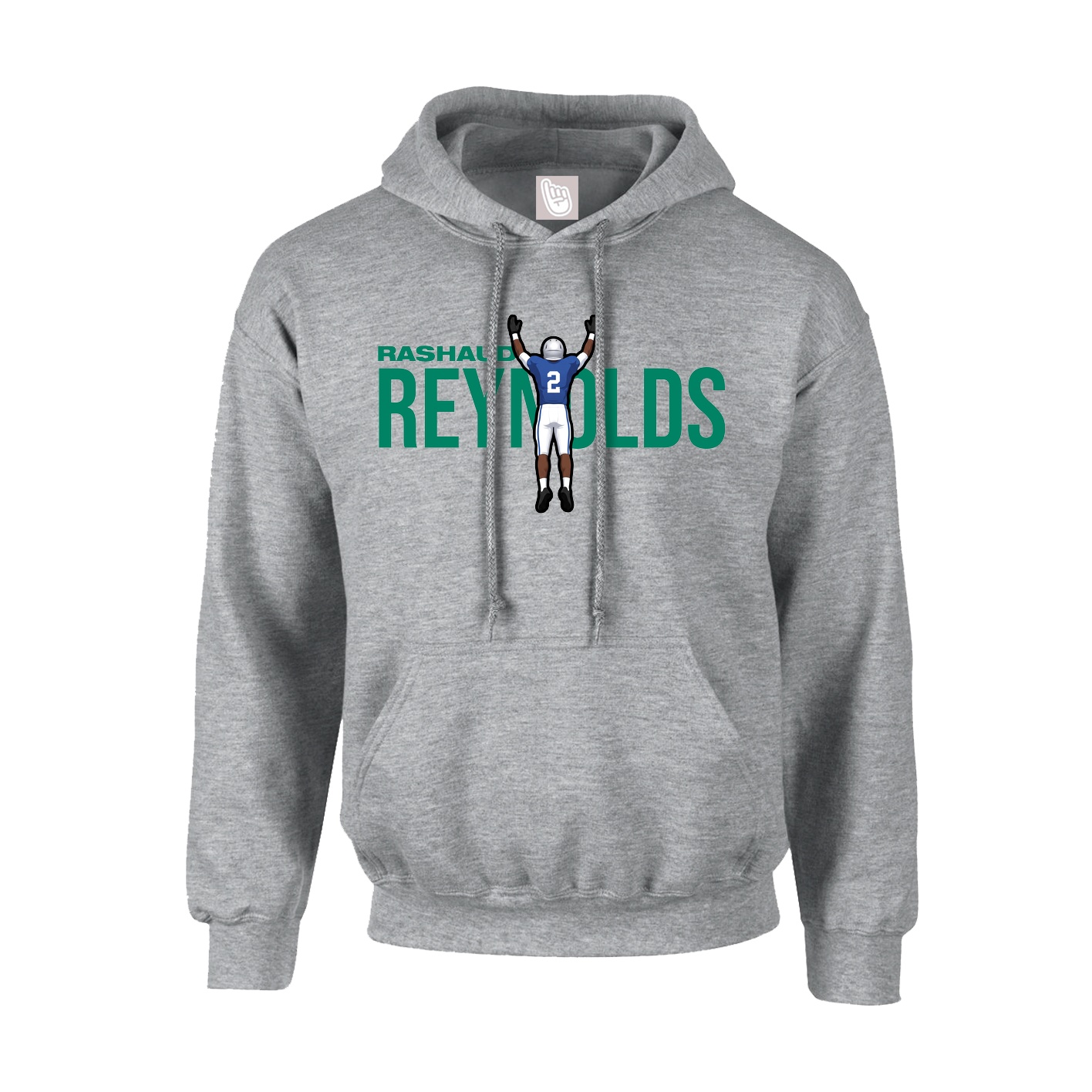 Youth Hoodie — Player Name in Grey