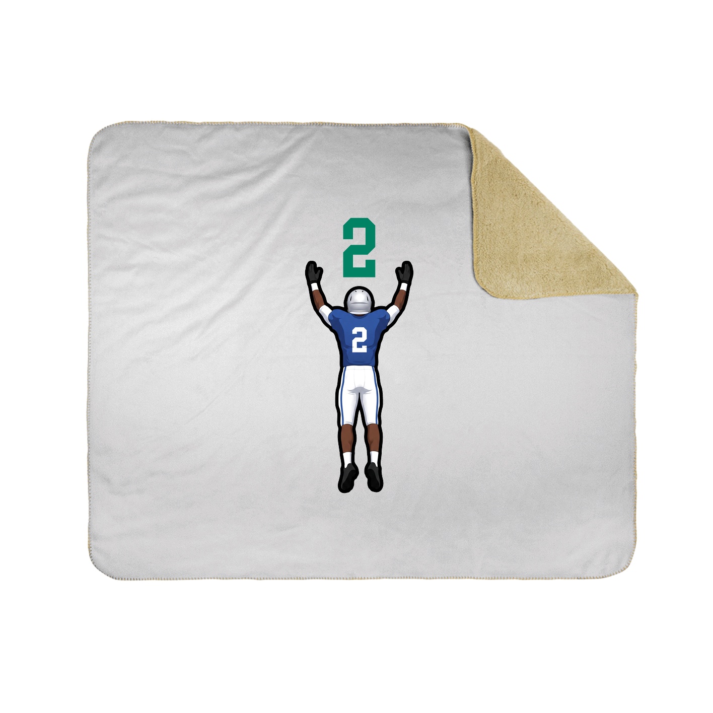 Throw Blanket — Number Top in White