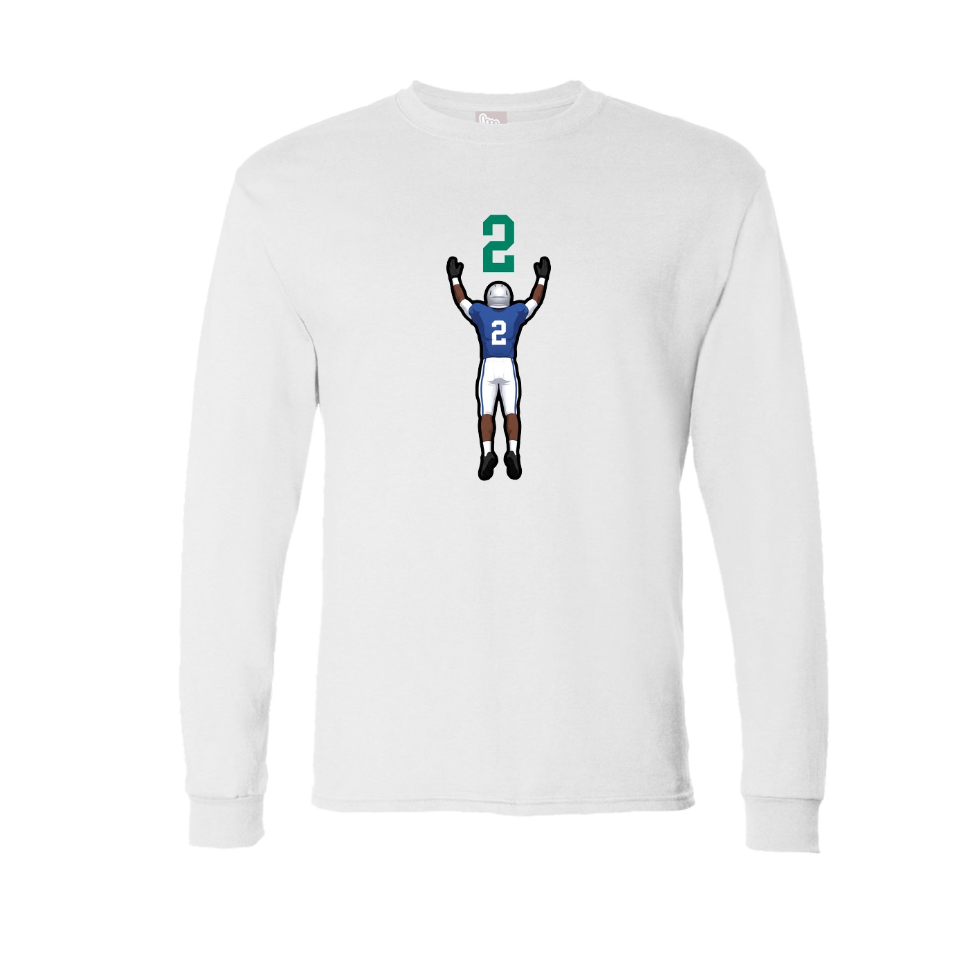 Long Sleeve Tee — Number Top in White