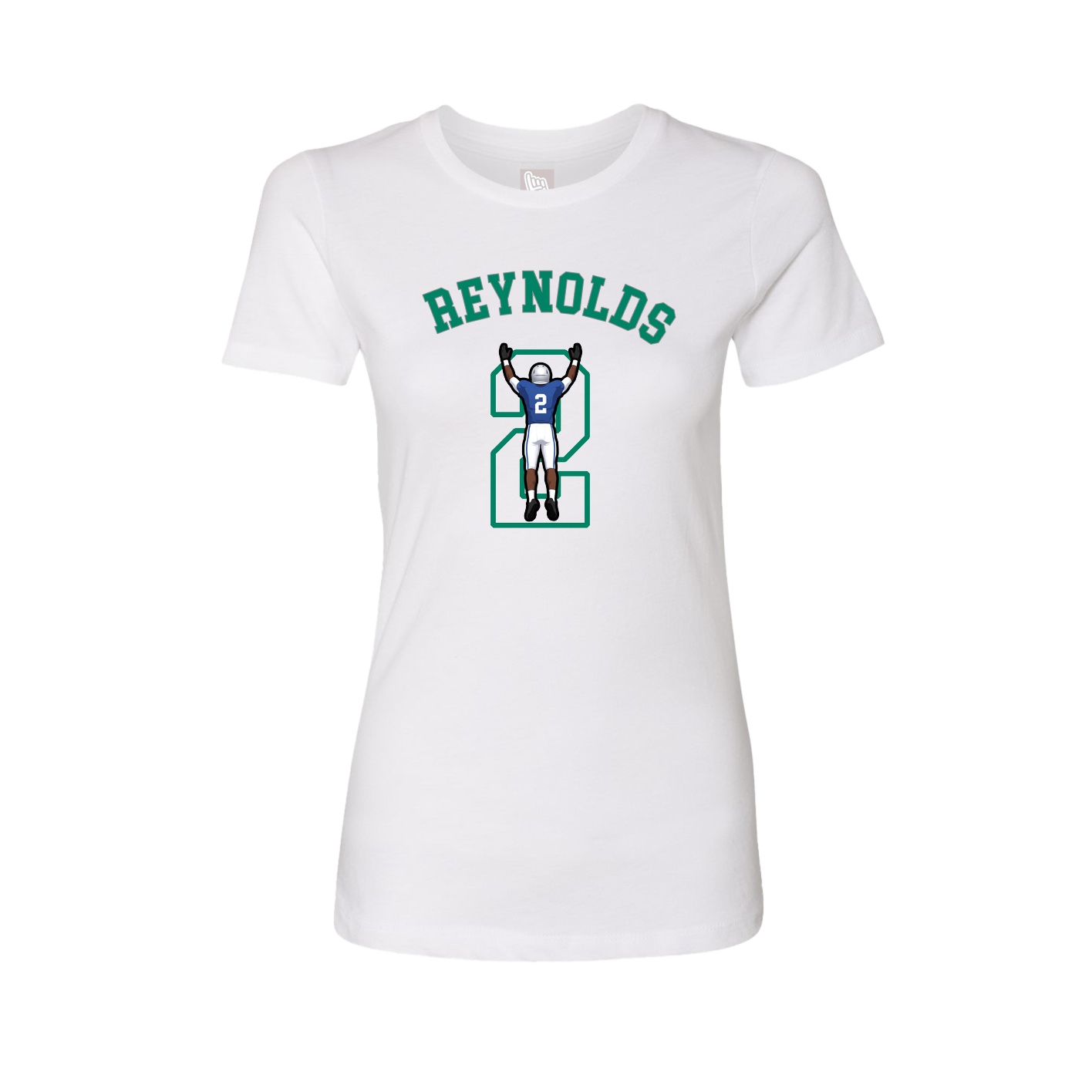 Fitted Women's Tee — Shirsey Arch in White