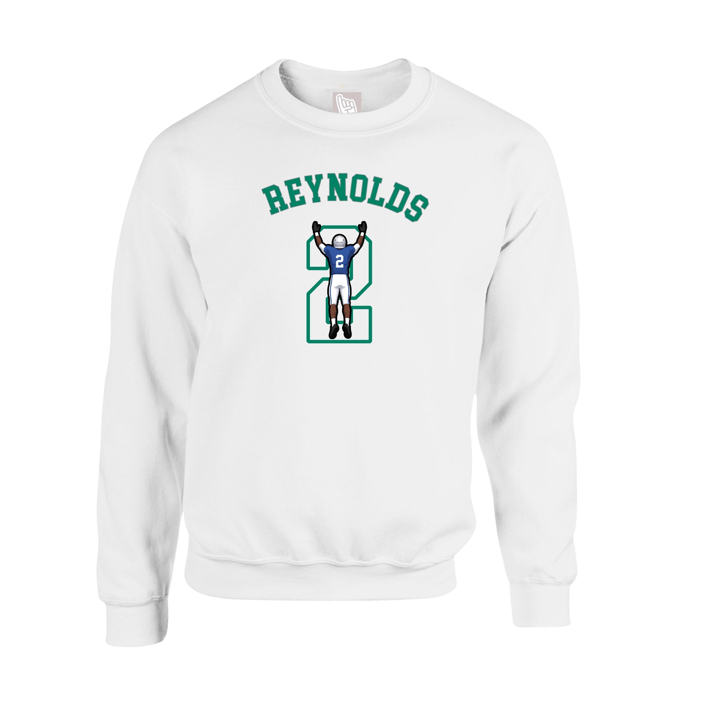 Fleece Crew — Shirsey Arch in White