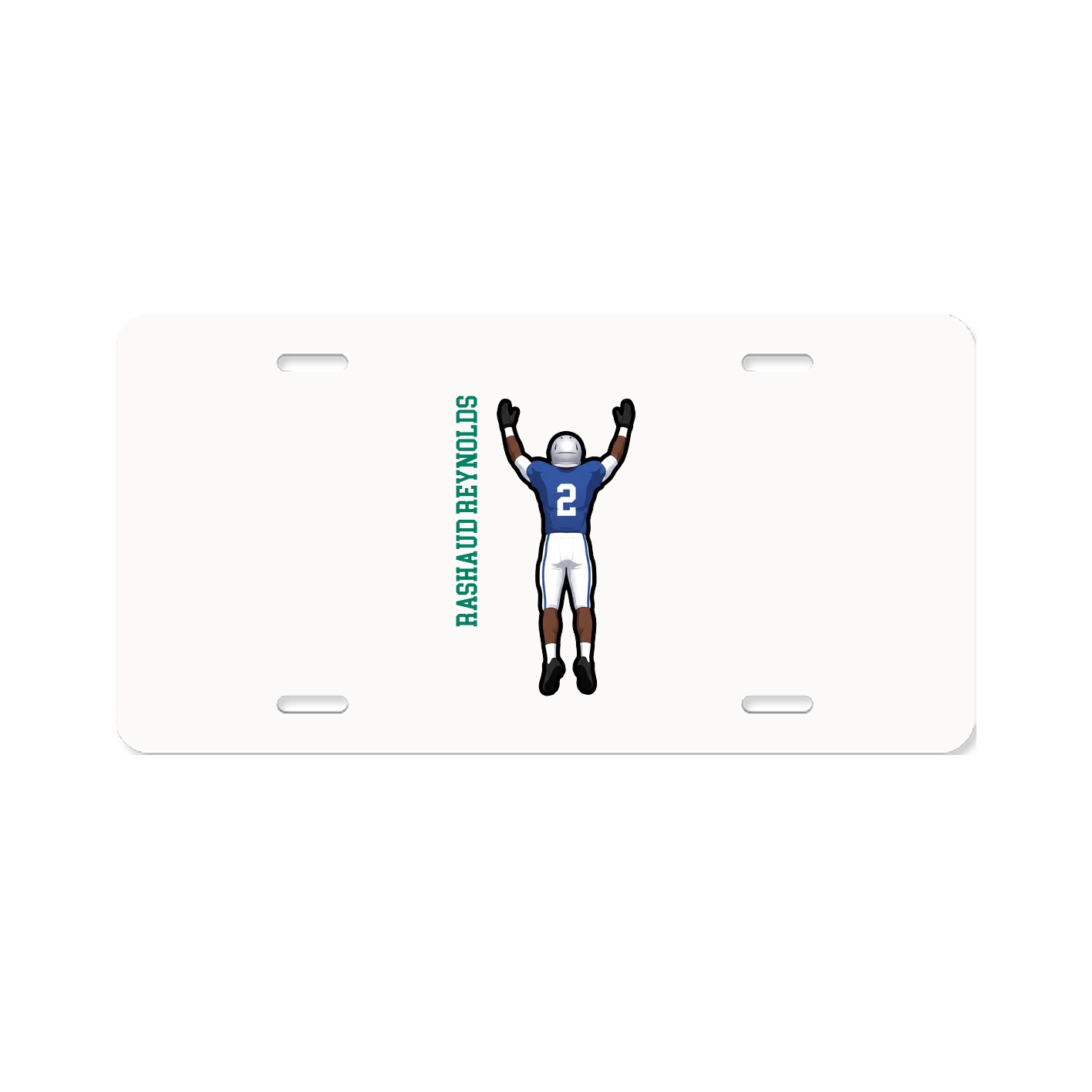 License Plate — Name Vertical in Classic