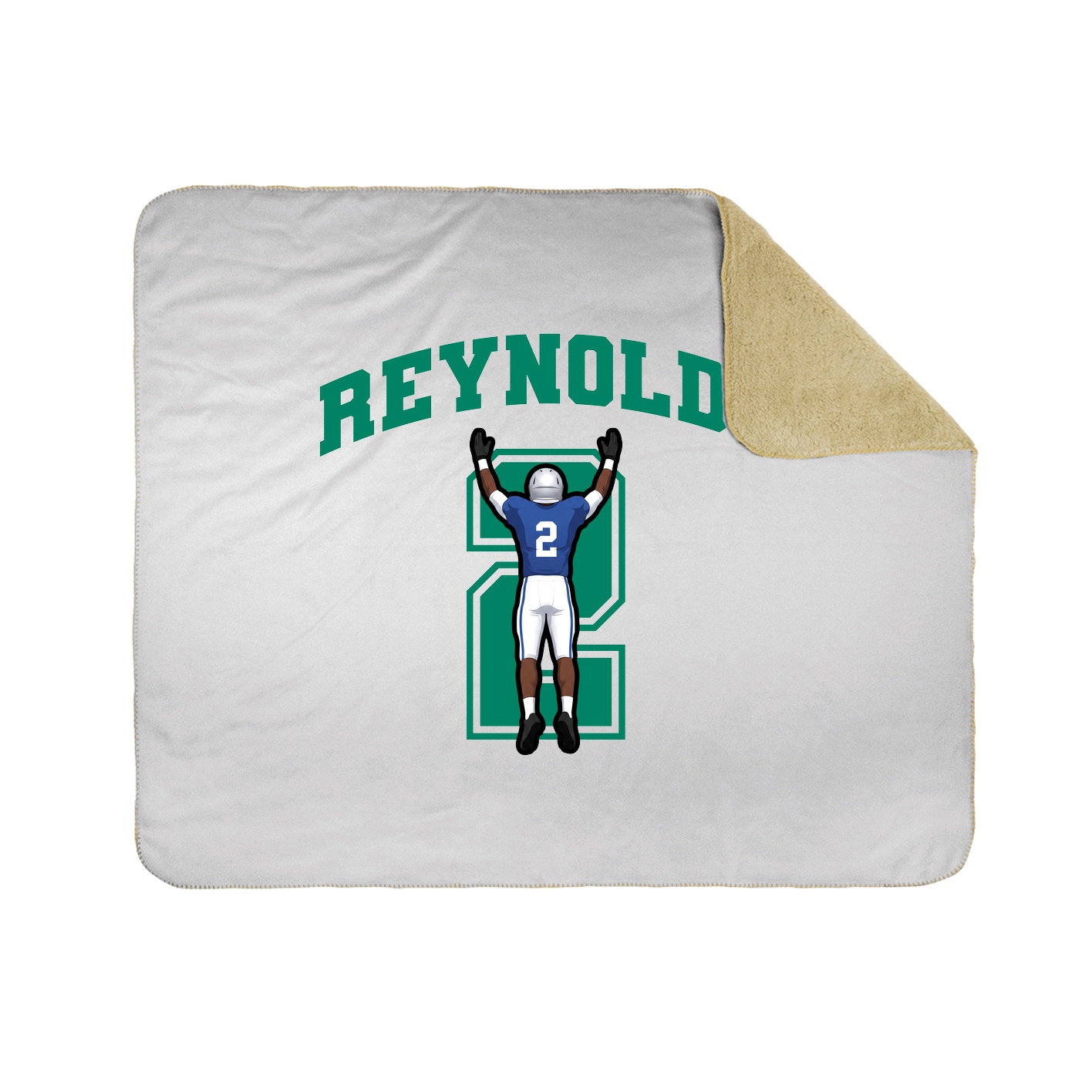 Throw Blanket — Number in White