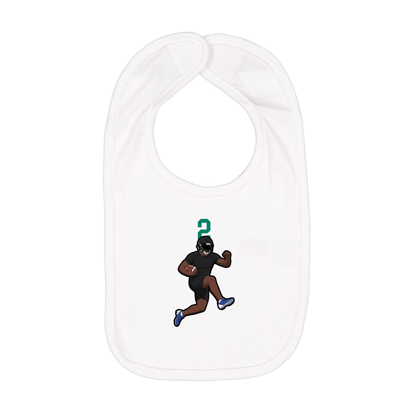 Infant Bib — Number Top in White